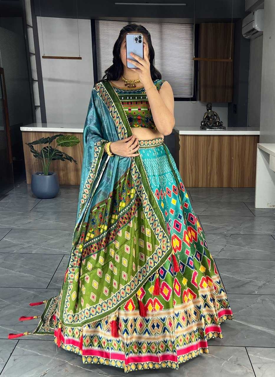 YNF ART SILK RIN119 6134 LEHENGAS WHOLESALE DESIGENR SILK PRINTED GOTA PATTI LEHENGAS MANUFACTURER- Kapda Export