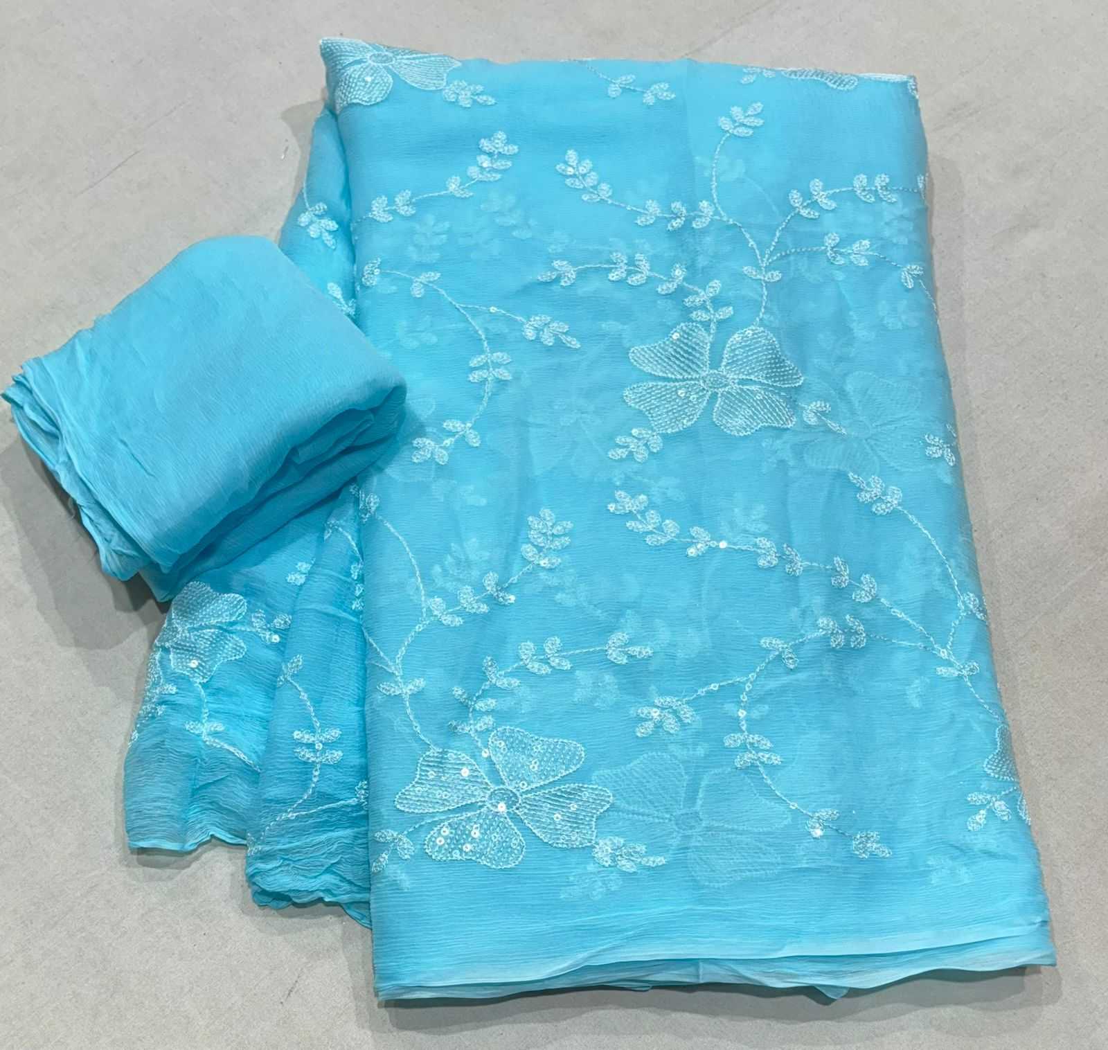 YNF CHIFFON RIN152 NSD64 SAREES WHOLESALE CHIFFON WORK EMBROIDERED SAREES MANUFACTURER