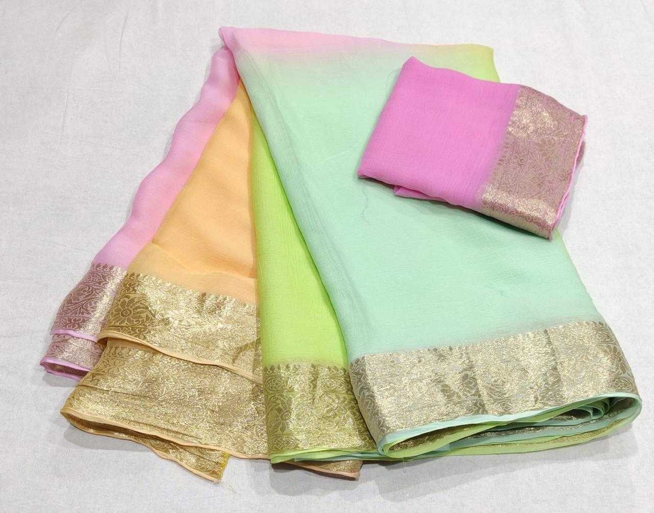 YNF CHIFFON RIN152 NSD65 SAREES WHOLESALE HALF AND HALF CHIFFON ZARI BORDER SAREES MANUFACTURER