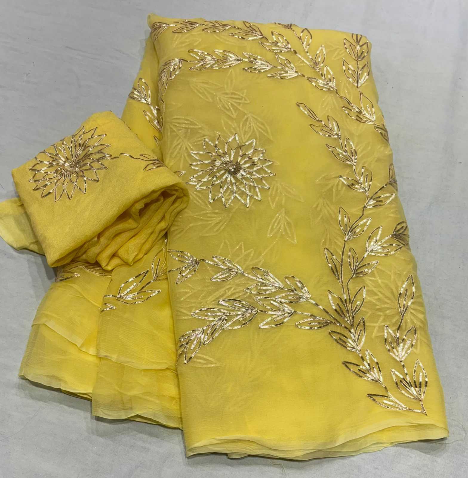 YNF CHIFFON RIN152 NSD80 SAREES WHOLESALE CHIFFON GOTA PATTI BUTTA SAREES MANUFACTURER