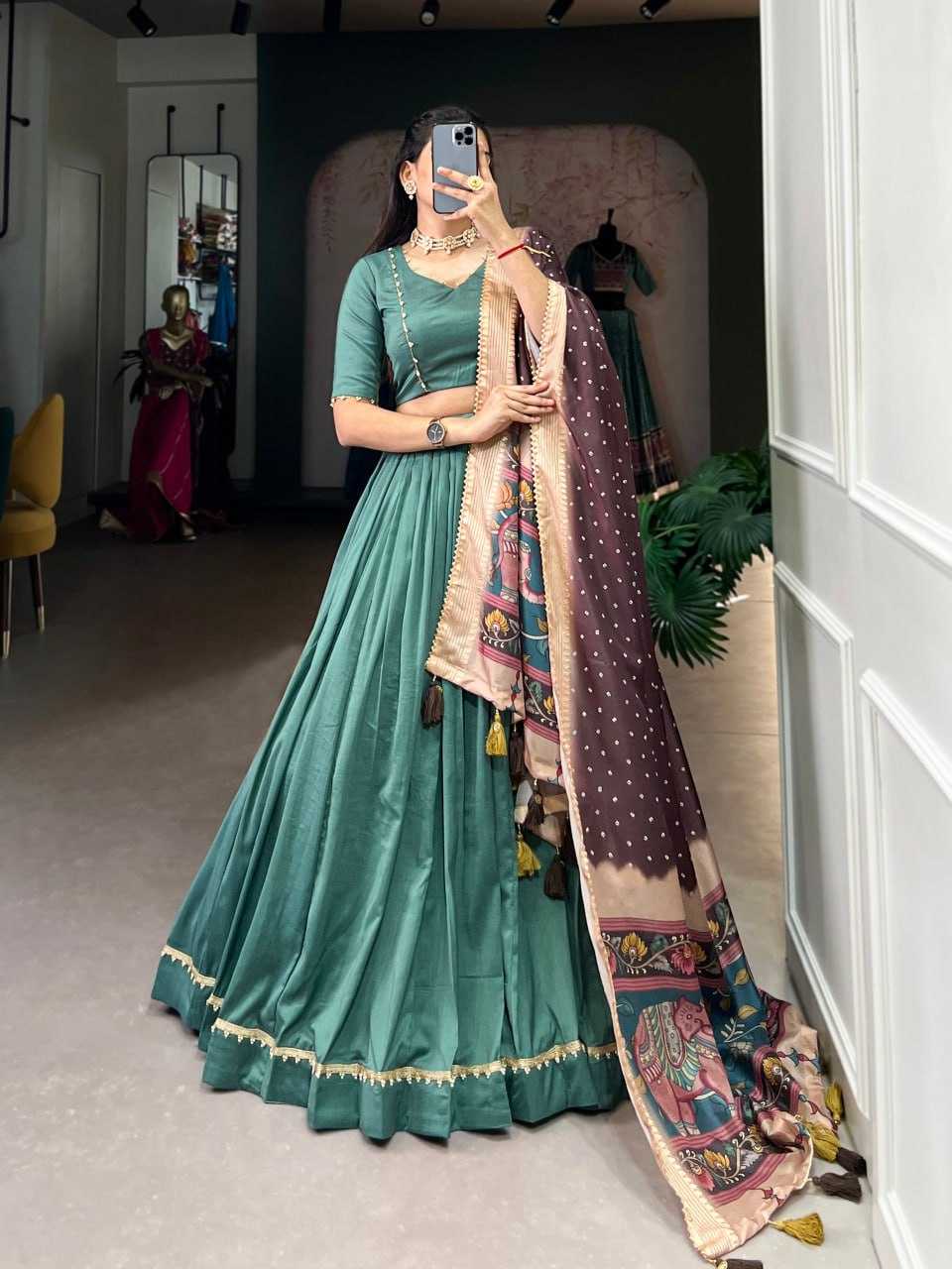 YNF CHINON SILK KESH134 1033 LEHENGAS WHOLESALE SILK TRADITIONAL LEHENGA WITH DUPTTA WEDDING LEHENGAS MANUFACTURER- Kapda Export