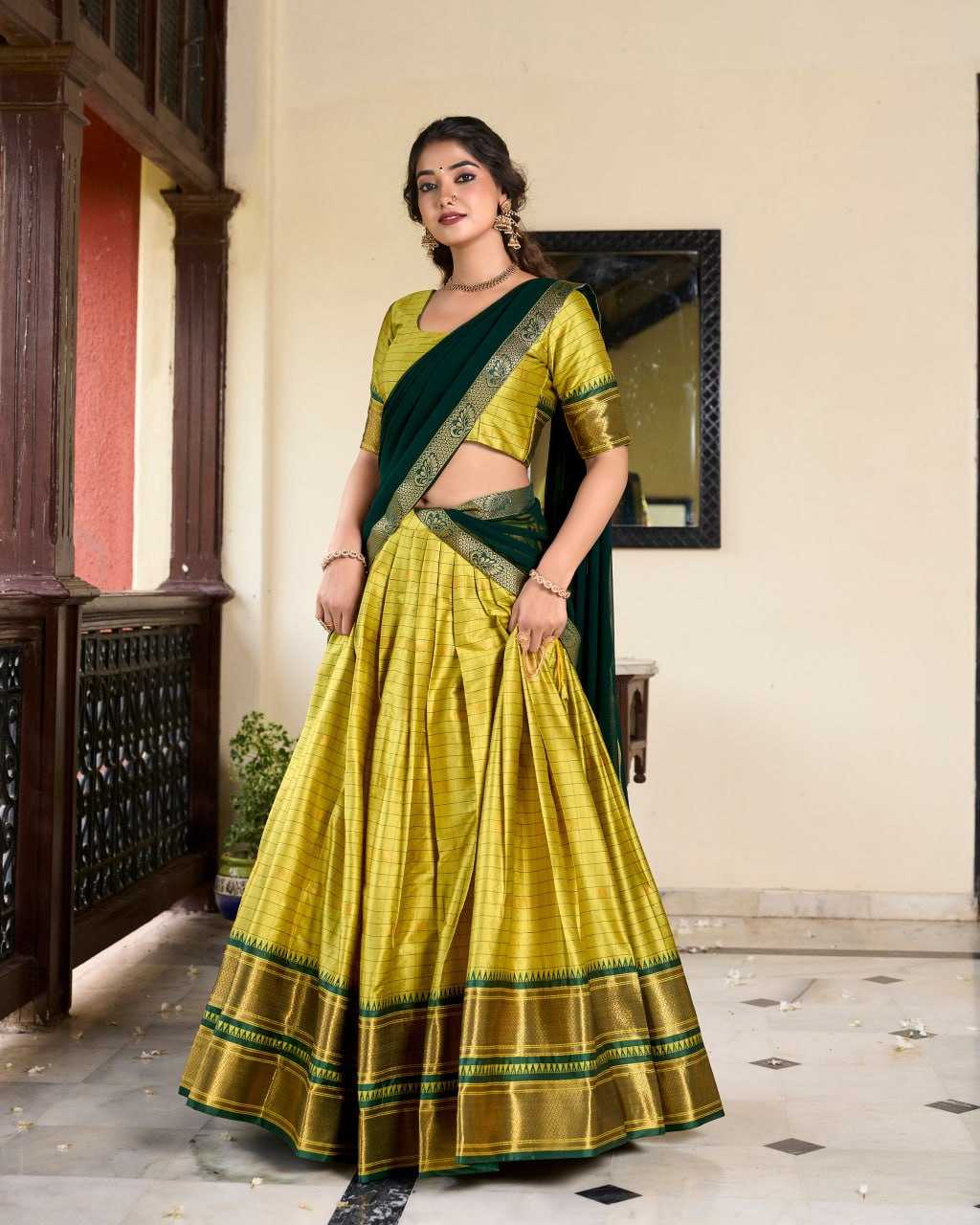 YNF COTTON SILK KESH134 AKSHARA LEHENGAS WHOLESALE SILK PAITHANI LEHENGA WITH DUPATTA LEHENGAS MANUFACTURER