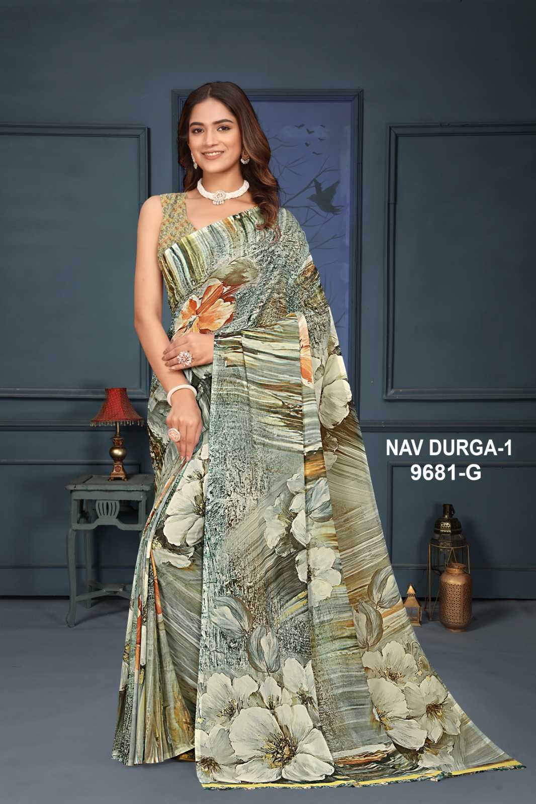 YNF GEORGETTE KESH113 Navdurga Vol-1 CLOTHING BRANDS WHOLESALE SANJANA DESIGNWEAR SAREES MANUFACTURER