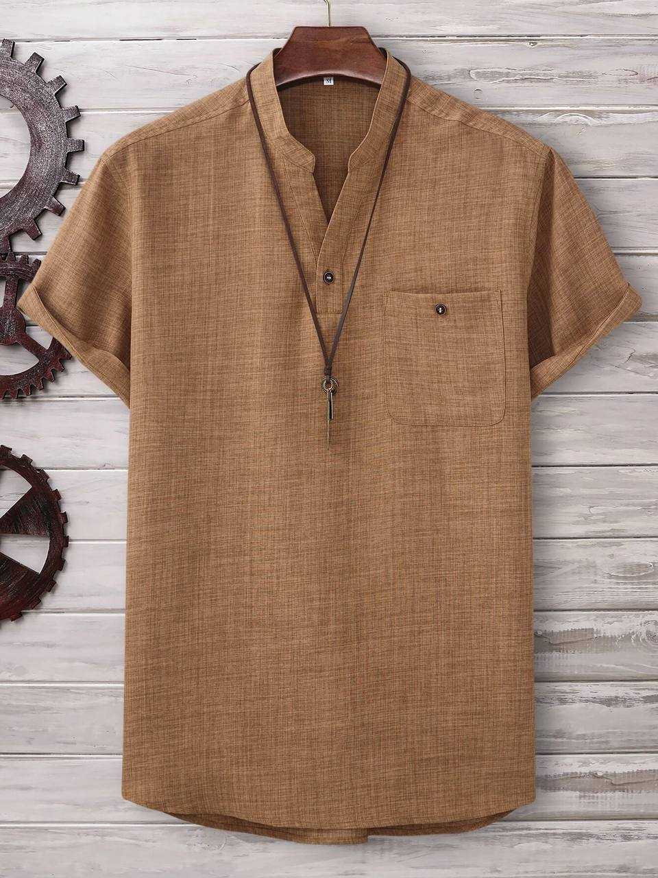 YNF KESH103 30 MENS WEAR WHOLESALE MNES SHIRT HALF SLEEVE MEN KURTA MEN PLAIN SHIRTS MANUFACTURER- Kapda Export