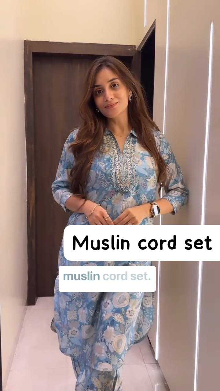 YNF MUSLIN KESH209  8889_7 KURTIS WHOLESALE COLLAR NECK KURTI WITH PANT MIRROR WORK KURTI MANUFACTURER