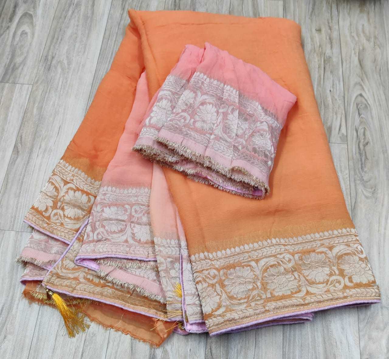 YNF PURE CHIFFON RIN152 NSD72 SAREES WHOLESALE HALF AND HALF CHIFFON ZARI BORDER ZARI SAREES MANUFACTURER