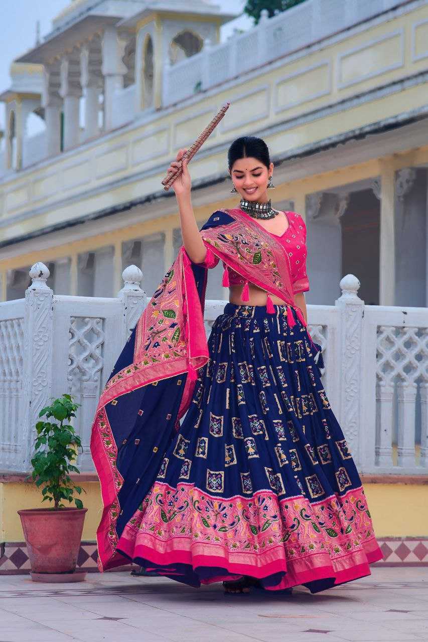 YNF TUSSAR SILK KESH187 Mor LEHENGAS WHOLESALE SILK TRADITIONAL PRINTED BANARASI LEHENGA WITH DUPTTA WEDDING LEHENGAS MANUFACTURER- Kapda Export