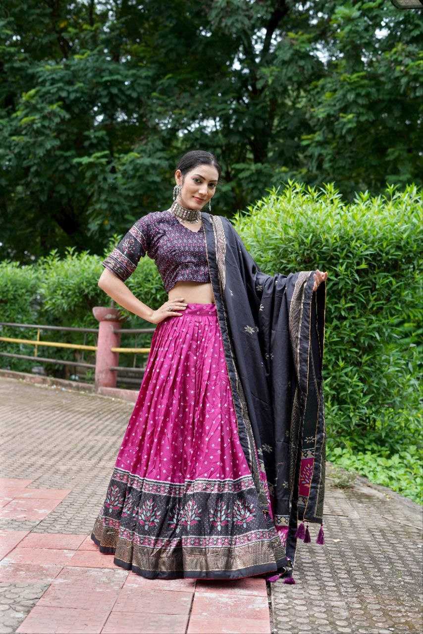 YNF TUSSAR SILK KESH187 Tree bandhni LEHENGAS WHOLESALE SILK TRADITIONAL PRINTED LEHENGA WITH DUPTTA WEDDING LEHENGAS MANUFACTURER- Kapda Export