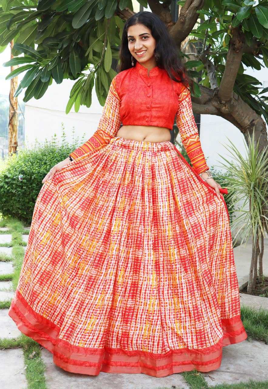 YNF TUSSAR SILK RIN119 7141 LEHENGAS WHOLESALE SILK PRINTED ZARI WORK LEHENGAS MANUFACTURER