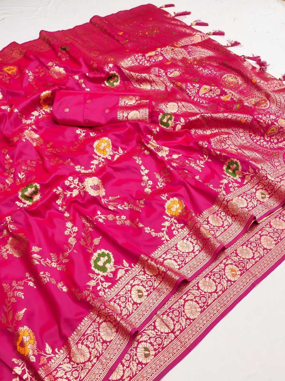 YNF BANARASI SOFT SILKRIN150 Banarasi-1 SILK SAEES WHOLESALE TRADITIONAL BANARASI SOFT SILK SAREES FOR WEDDING MANUFACTURER- Kapda Export