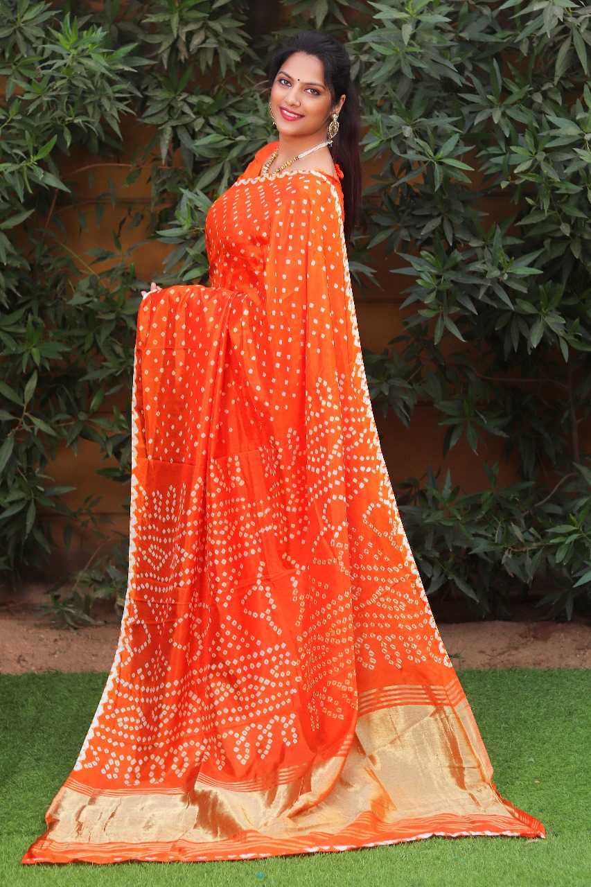 YNF BANDHANI SILK RIN144 SUHASINI SAREES WHOLESALE GAJJI MODAL BANDHANI BANDHEJ SILK BANDHANI SAREES MANUFACTURER- Kapda Export