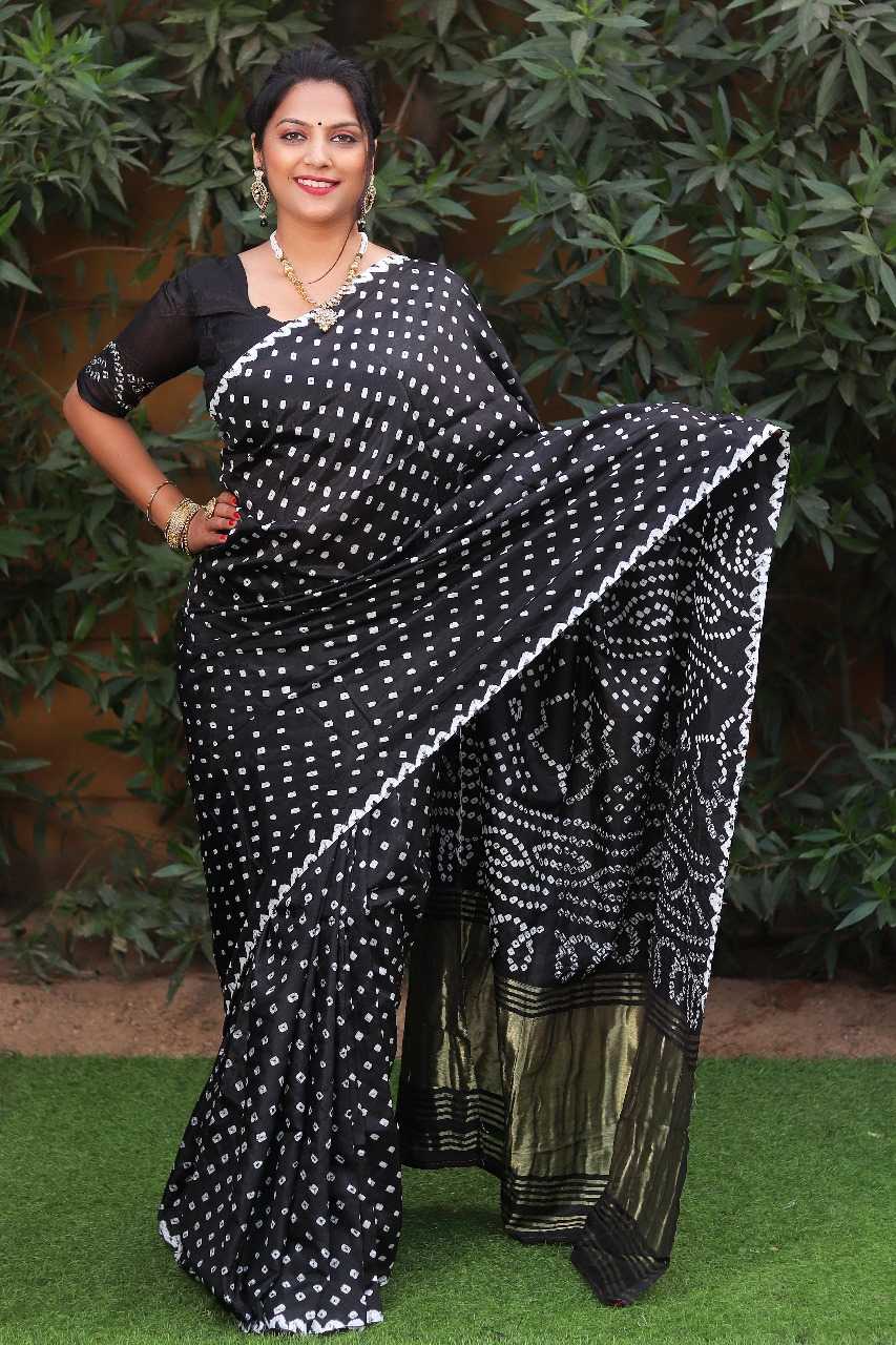 YNF BANDHANI SILK RIN144 SUHASINI SILK SAREES WHOLESALE BANDHANI GAJJI MODAL SILK SAREE FOR WEDDING SAREES MANUFACTURER- Kapda Export