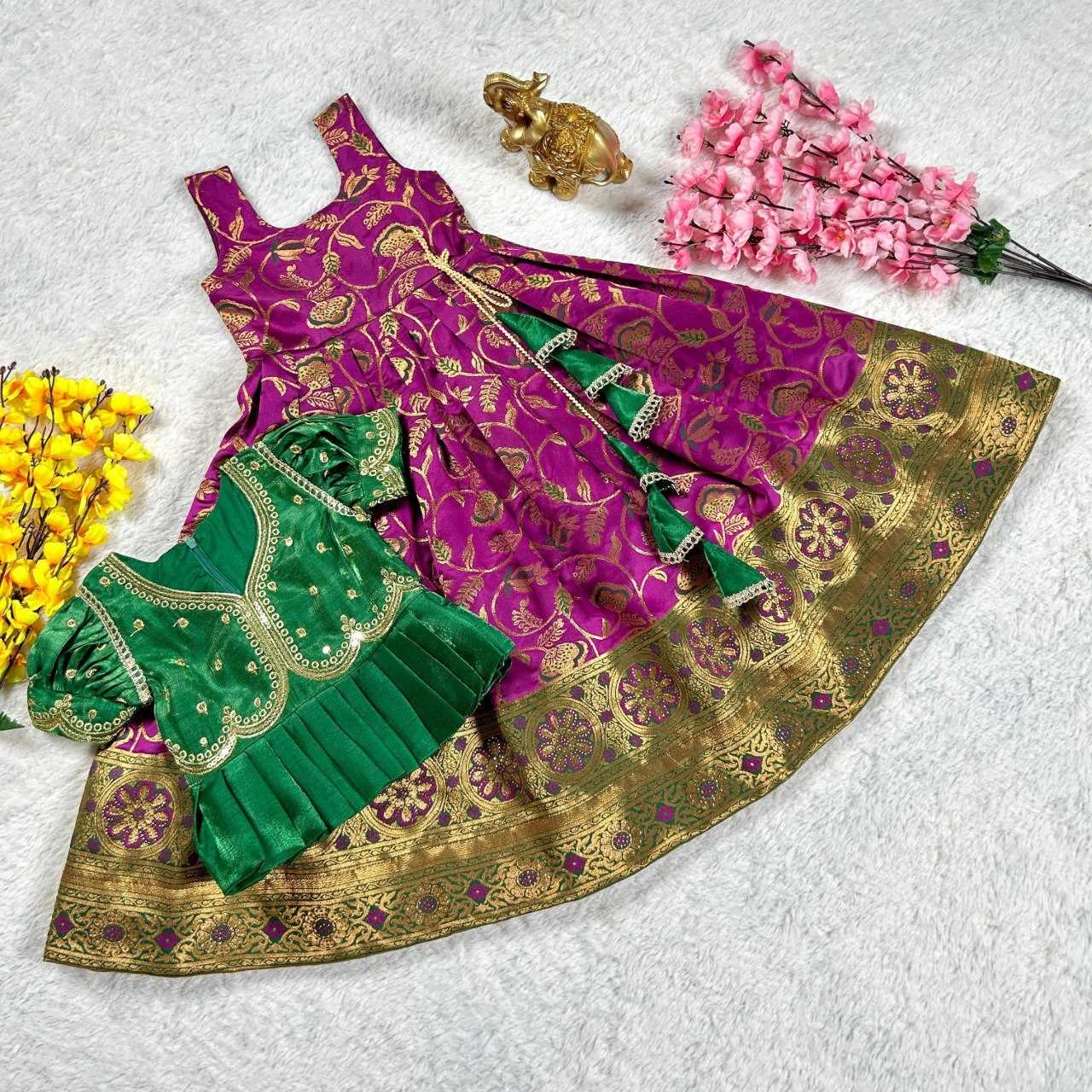 YNF BANGLORI SILK KESH109 RRKT87 KIDS WEAR WHOLESALE KIDS GOWNS MANUFACTURER- Kapda Export