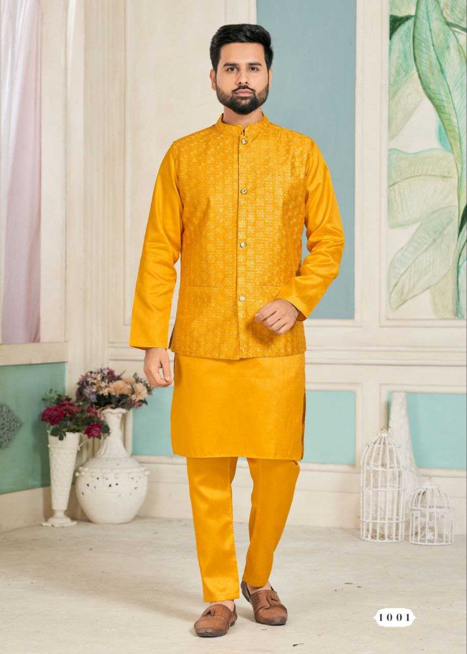 YNF BANGLORI SILK KESH246 SWAYAMVAR WHOLESALE MENS WEAR PATHANI SUIT SILK KURTA MANUFACTURER- Kapda Export