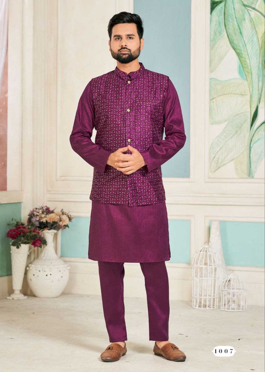 YNF BANGLORI SILK KESH246 SWAYAMVAR WHOLESALE MENS WEAR PATHANI SUIT SILK KURTA MANUFACTURER- Kapda Export