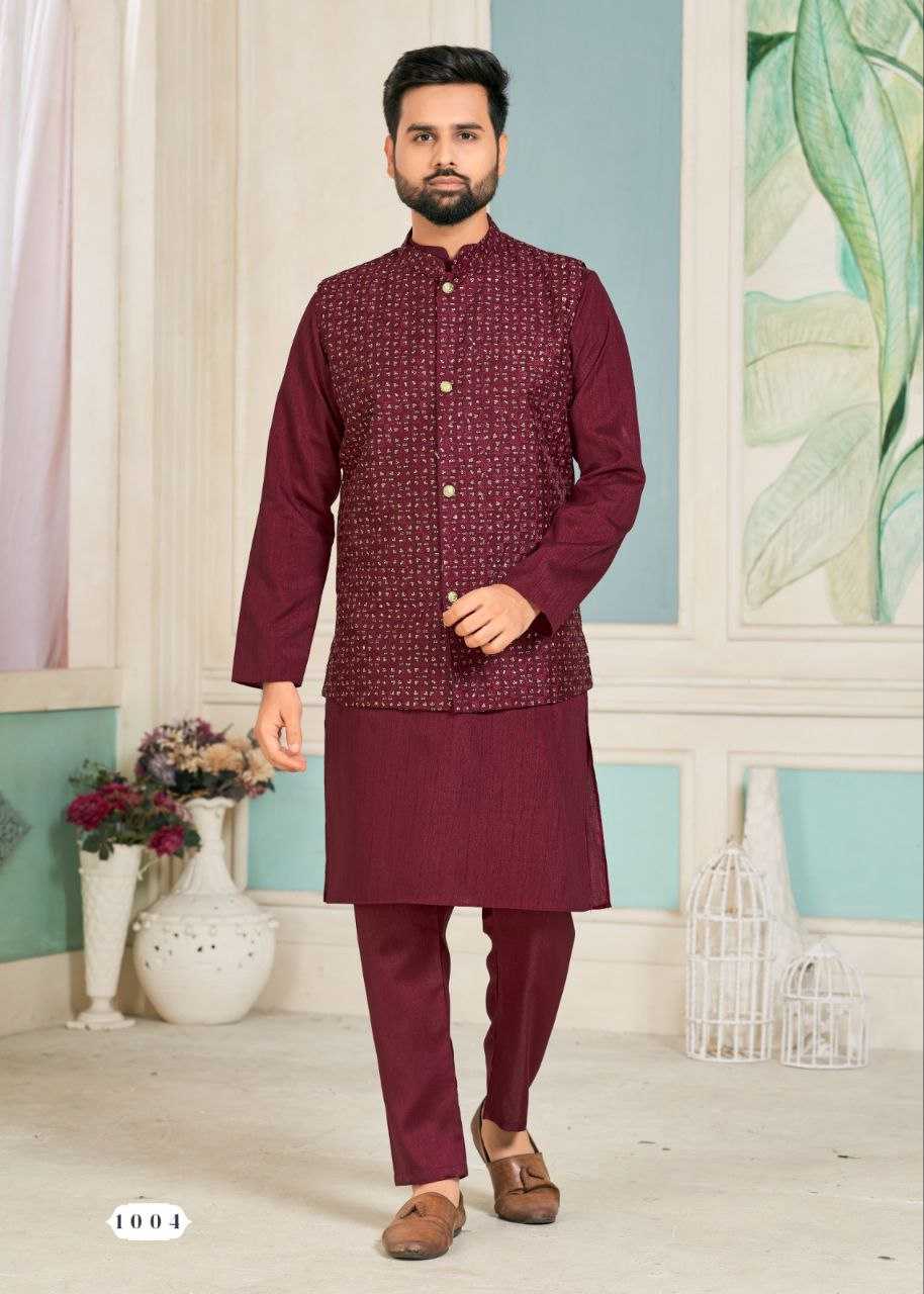 YNF BANGLORI SILK KESH246 SWAYAMVAR WHOLESALE MENS WEAR PATHANI SUIT SILK KURTA MANUFACTURER- Kapda Export