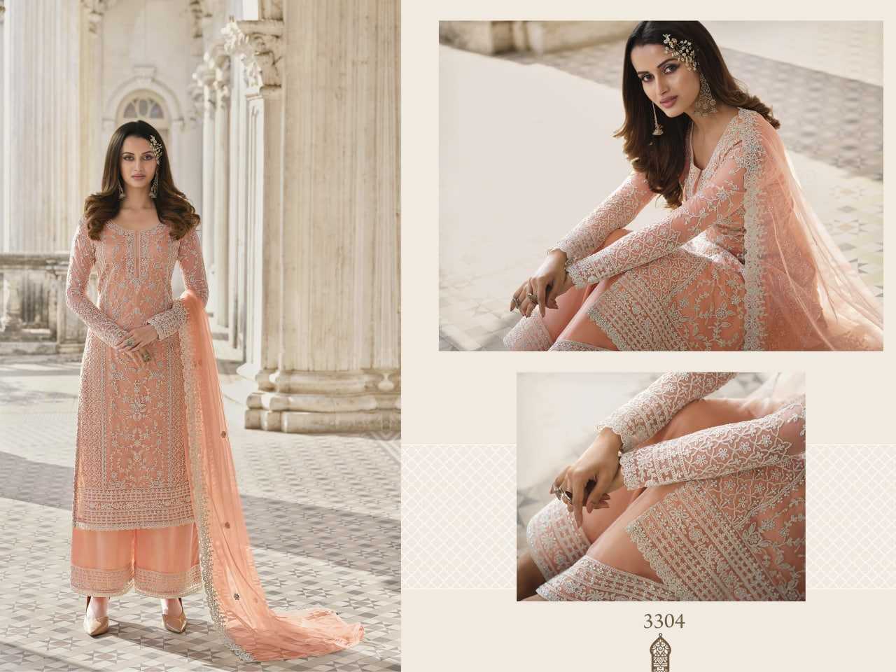 YNF BUTTERFLY NET RIN129 3304 SUITS & DRESSES WHOLESALE SEMI STITCHED SUITS MANUFACTURER- Kapda Export