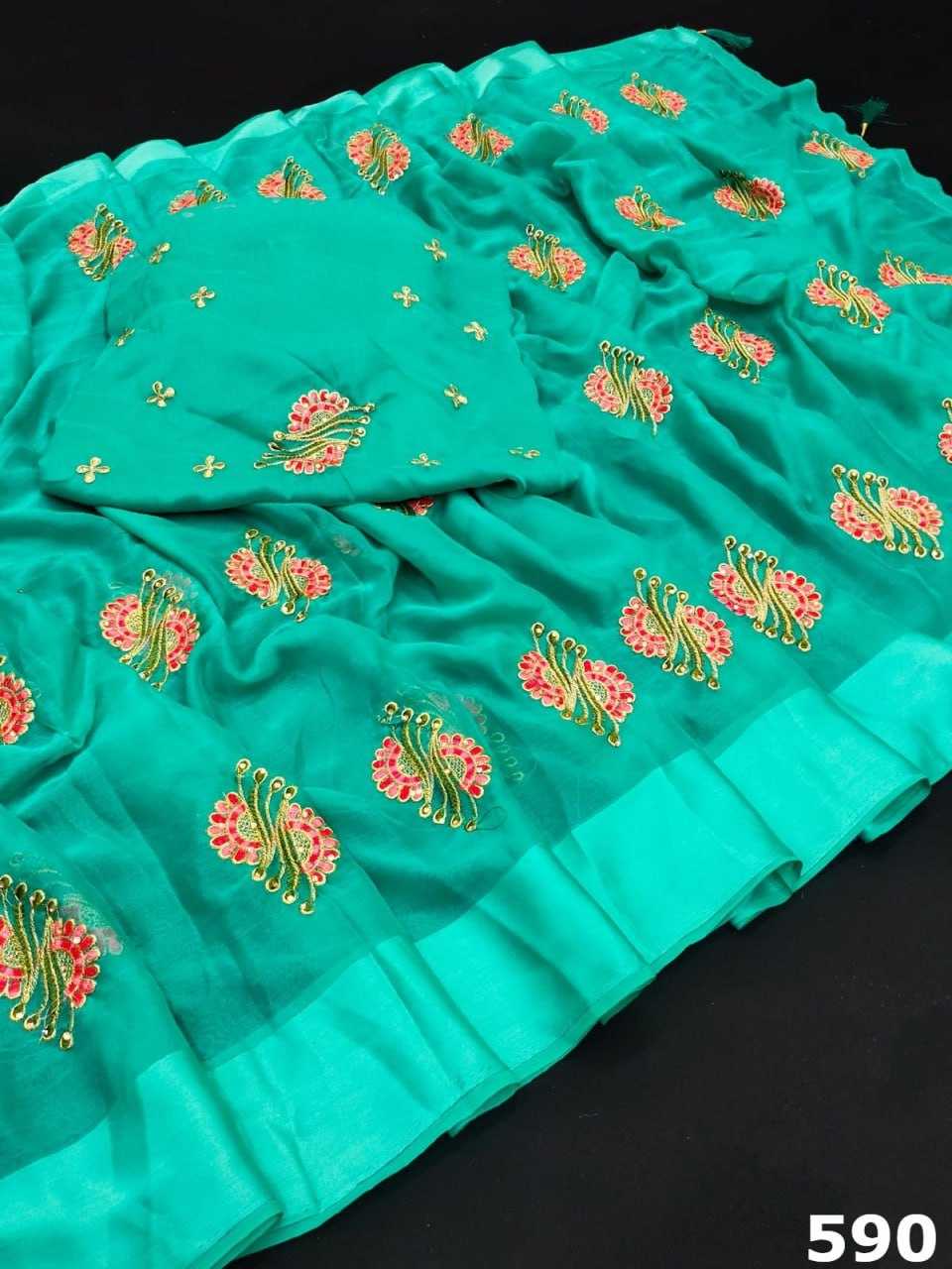 YNF CHIFFON KESH114 590 SAREES WHOLESALE TRADITIONAL CHIFFON EMBROIDERY LIGHT WEIGHT SAREES MANUFACTURER- Kapda Export