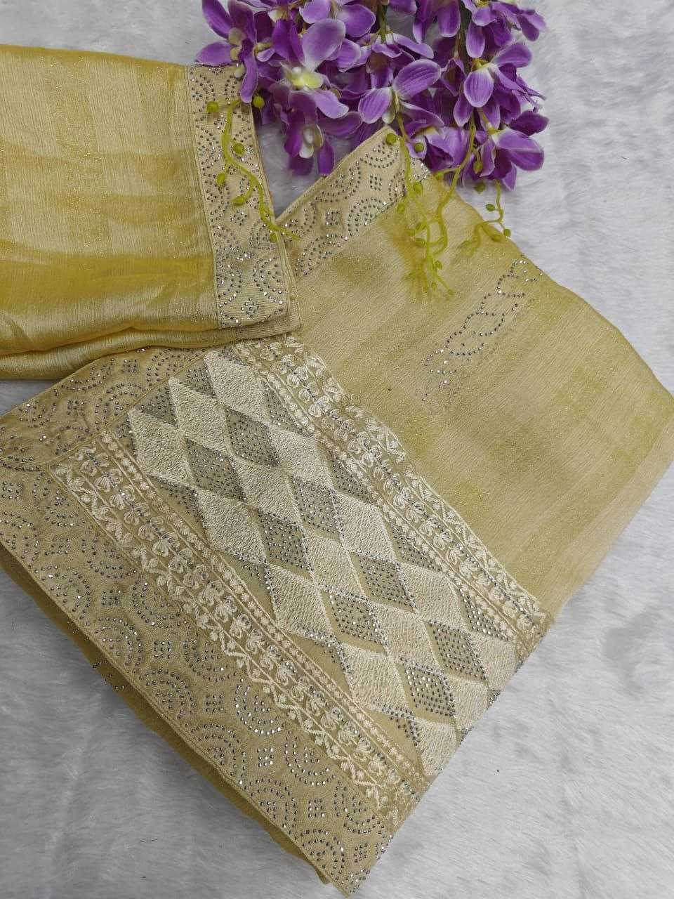 YNF CHIFFON KESH189  PARAMPARA - 4 SAREES WHOLESALE PARTY WEAR CHIFFON EMBROIDERED SAREES MANUFACTURER- Kapda Export