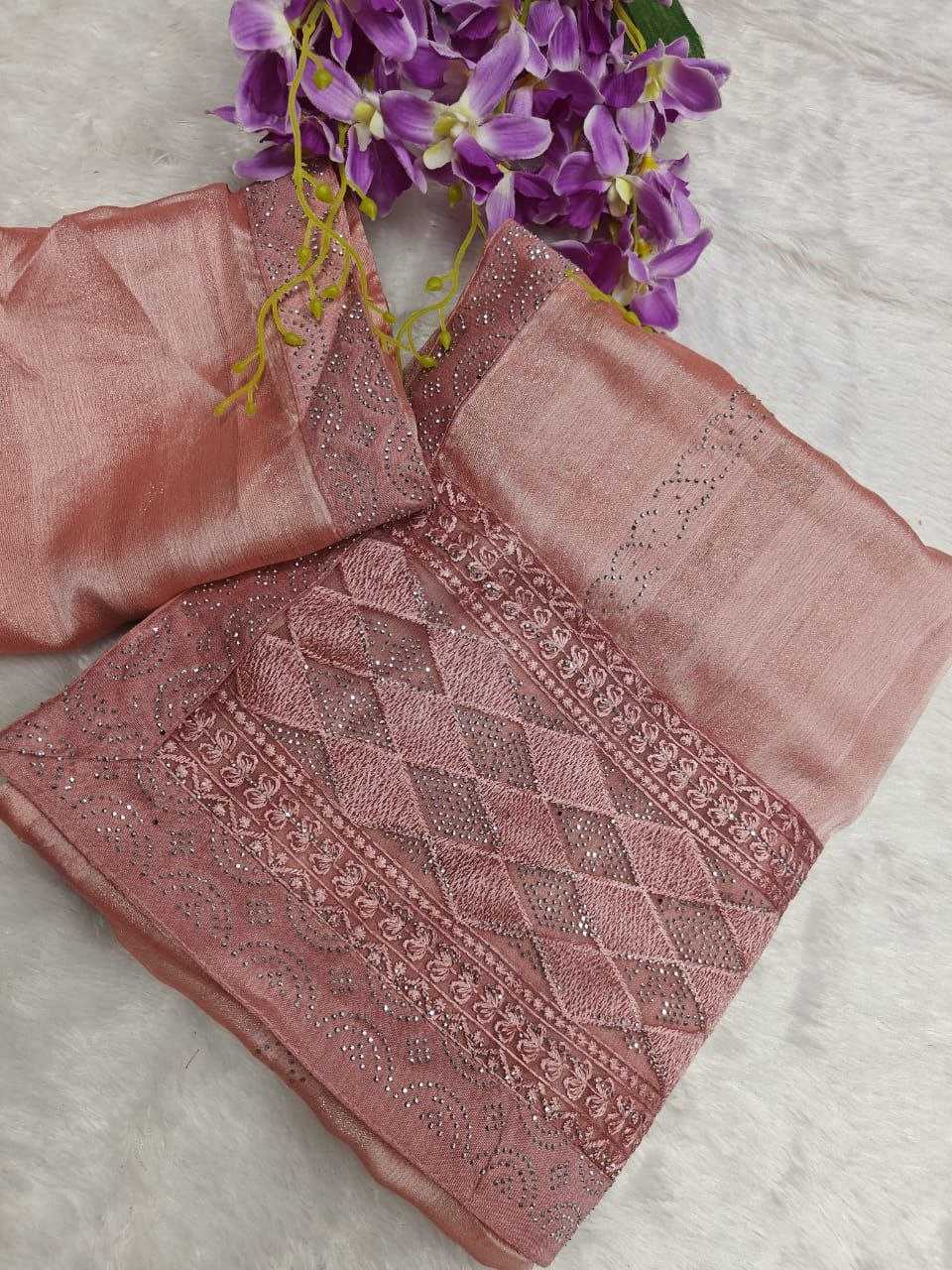 YNF CHIFFON KESH189  PARAMPARA - 4 SAREES WHOLESALE PARTY WEAR CHIFFON EMBROIDERED SAREES MANUFACTURER- Kapda Export