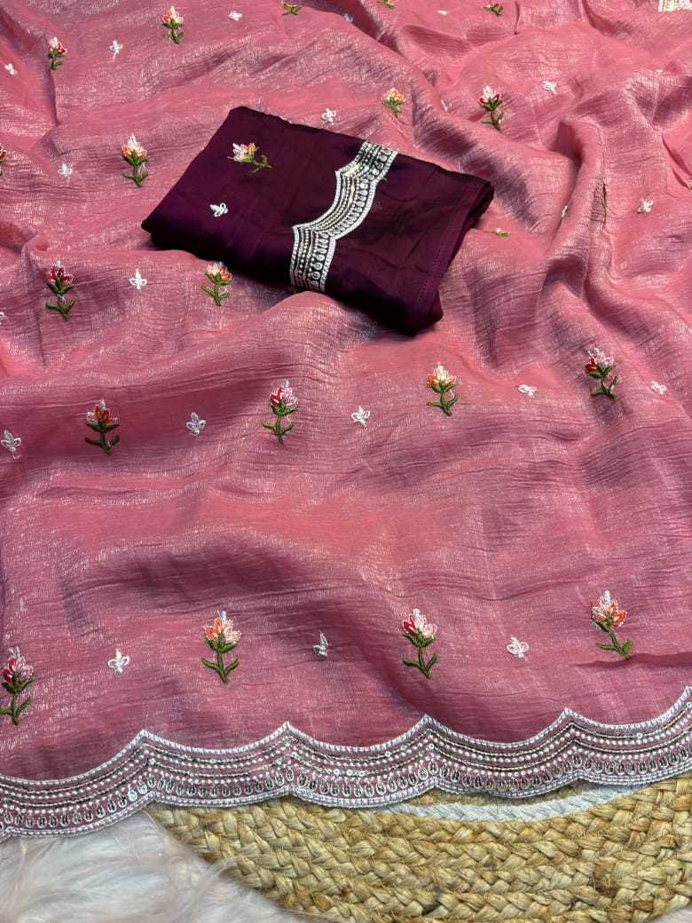 YNF CHIFFON KESH222 RUN135 SAREES WHOLESALE EMBROIDERY CHIFFON FANCY SAREES MANUFACTURER- Kapda Export