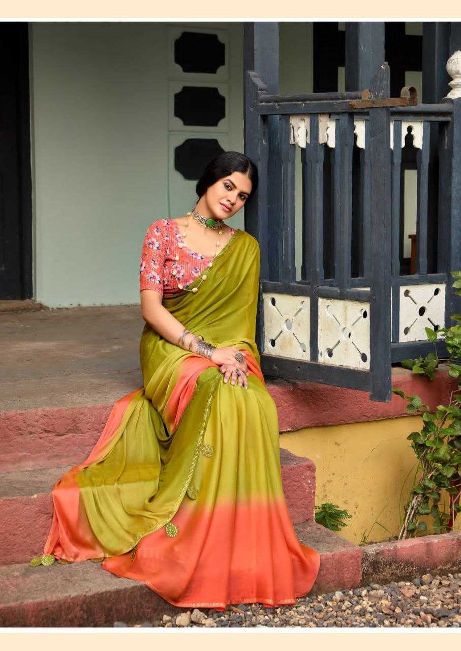 YNF CHIFFON RIN195 ARUNA_4 SAREES WHOLESALE CHIFFON PLAIN FANCY SAREES MANUFACTURER- Kapda Export