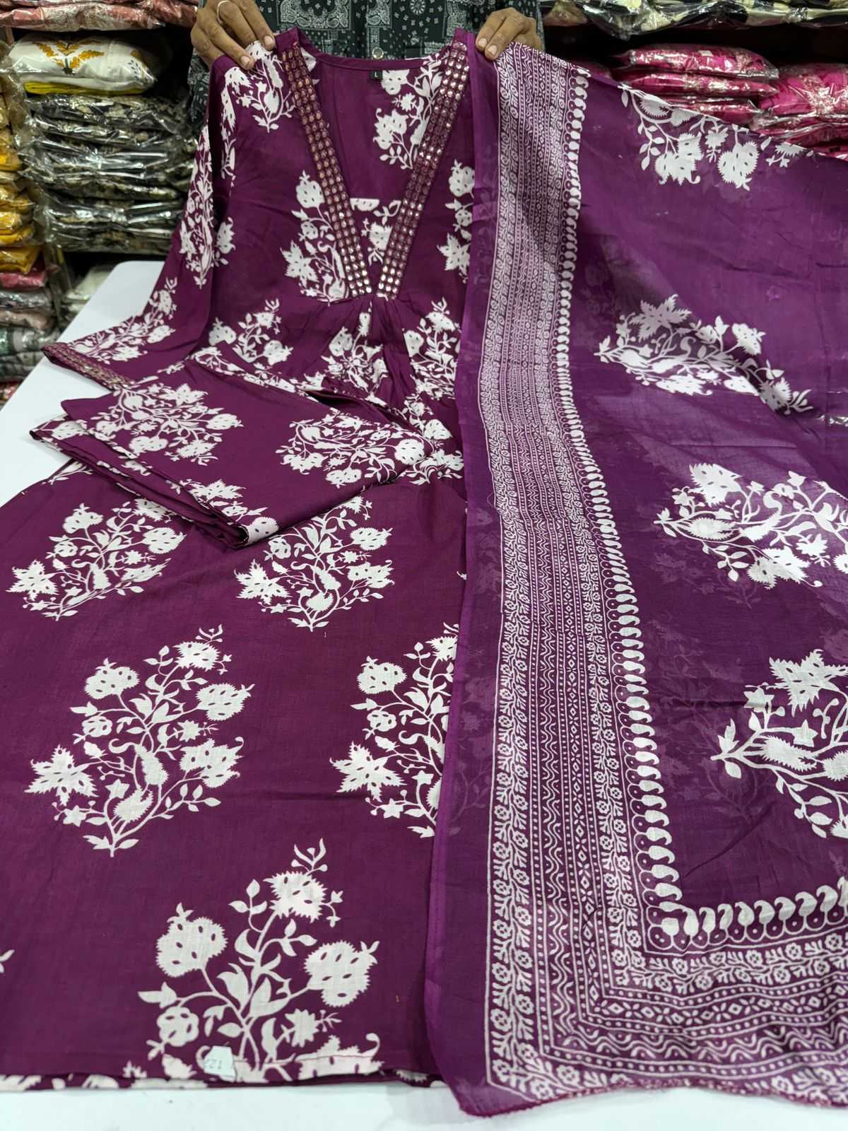 YNF COTTON KESH234 DSF01 WHOLESALER PRINTED SUITS COTTON ANARKALI L0NG SUITS MANUFACTURER- Kapda Export