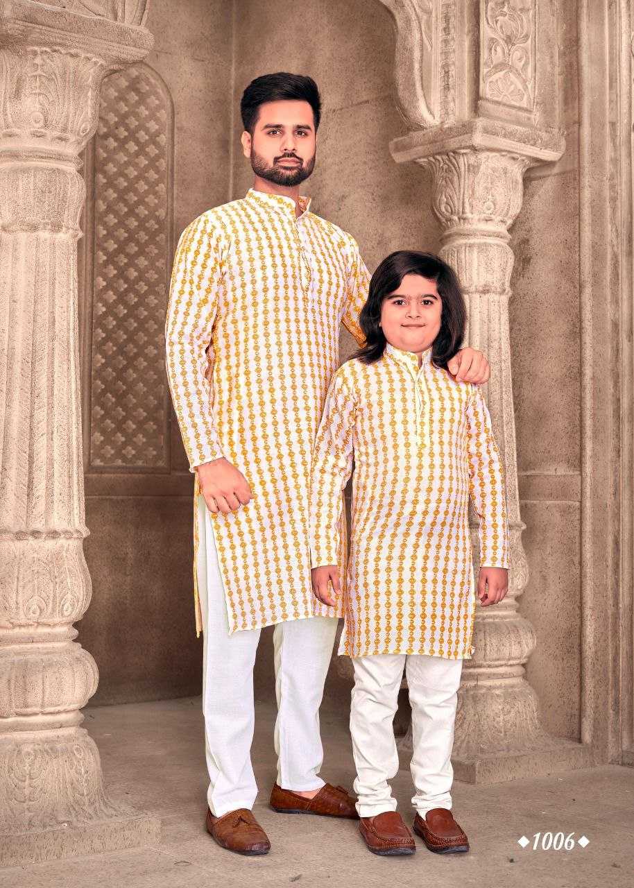 YNF COTTON KESH246  V-3 MENS WEAR WHOLESALE FATHER SON COMBO WEARS MANUFACTURER- Kapda Export