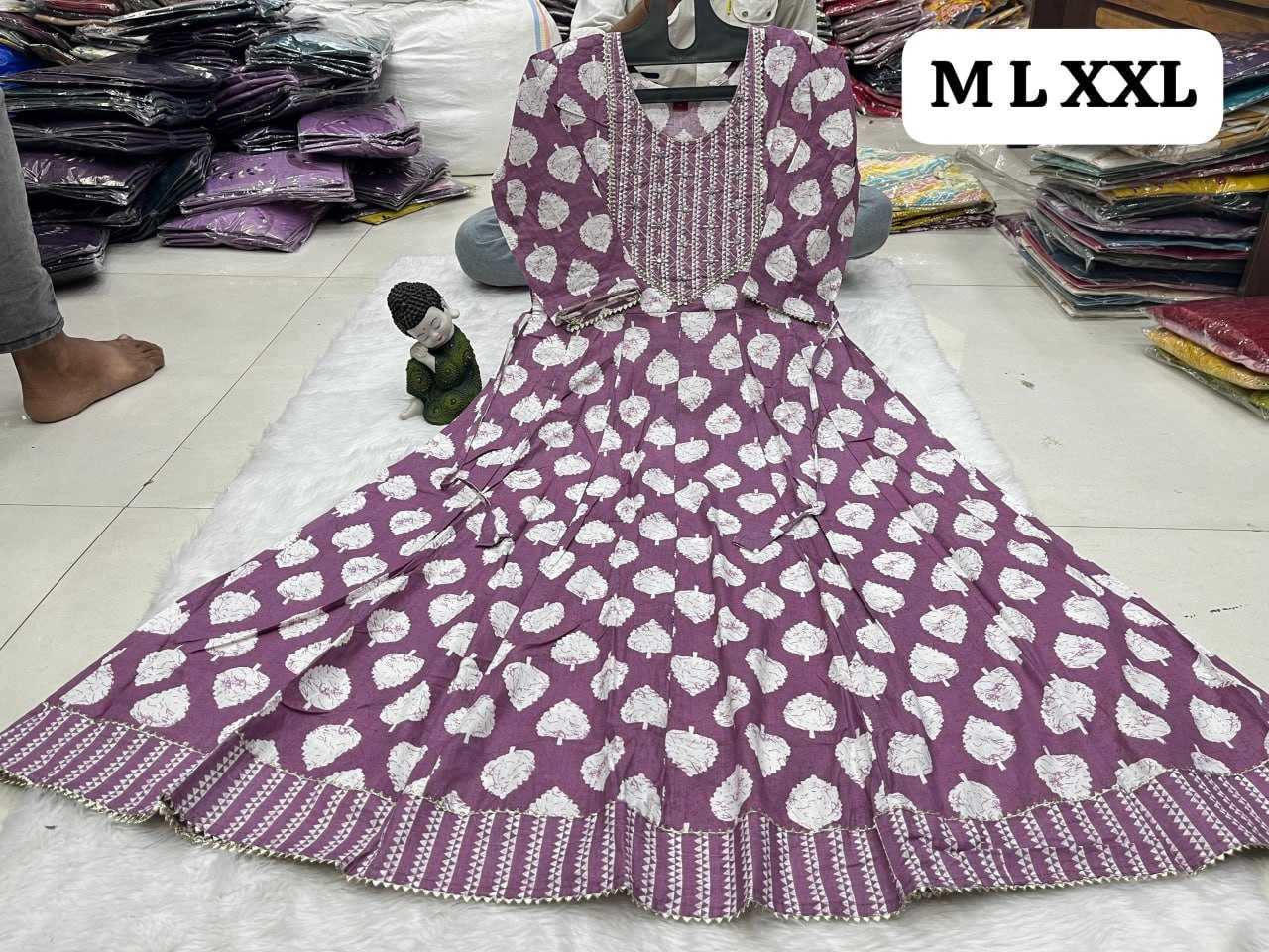 YNF COTTON KESH258 VDA40GOWNS WHOLESALE FANCY LONG PRINTED GOWNS MANUFACTURER- Kapda Export