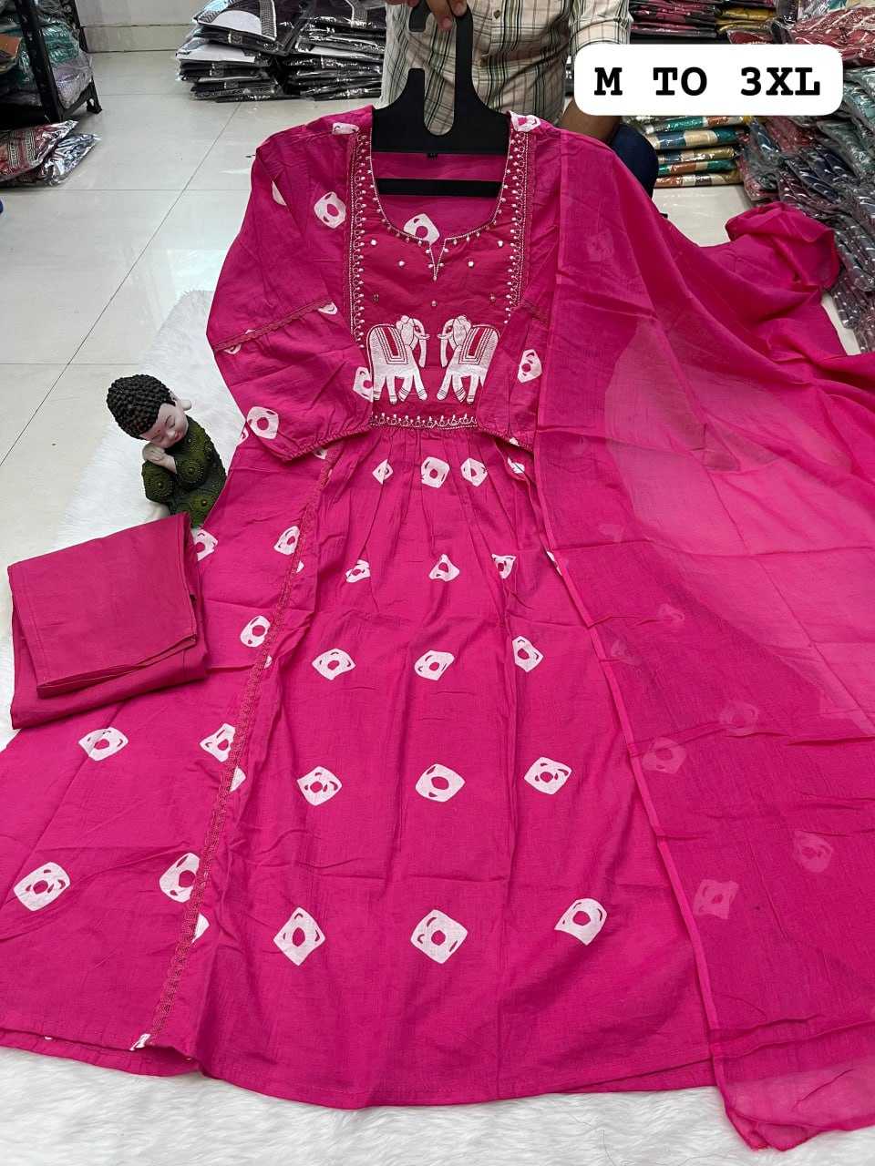 YNF COTTON KESH258 VDA44 SUITS & DRESSES WHOLESALE LADIES PRINTED EMBROIDERY SUITS MANUFACTURE- Kapda Export