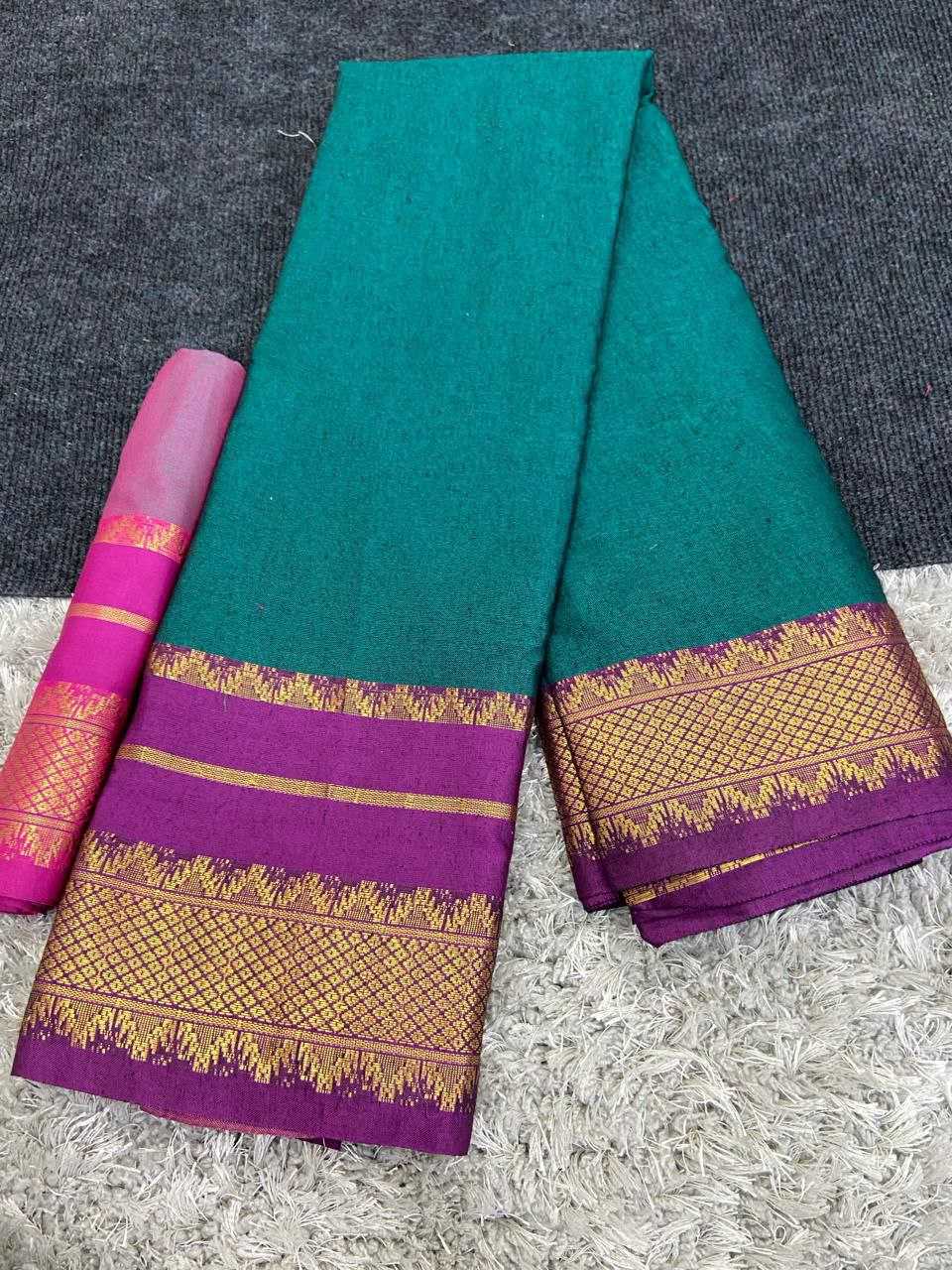 YNF COTTON SILK KESH245 RNF03 SAREES WHOLESALE JACQUARD ZARI BORDER COTTON SILK SAREES MANUFACTURER- Kapda Export