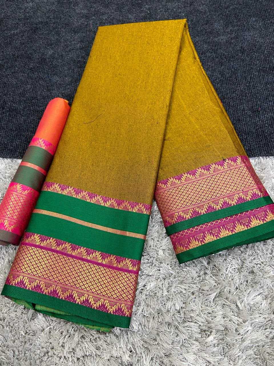 YNF COTTON SILK KESH245 RNF03 SAREES WHOLESALE JACQUARD ZARI BORDER COTTON SILK SAREES MANUFACTURER- Kapda Export