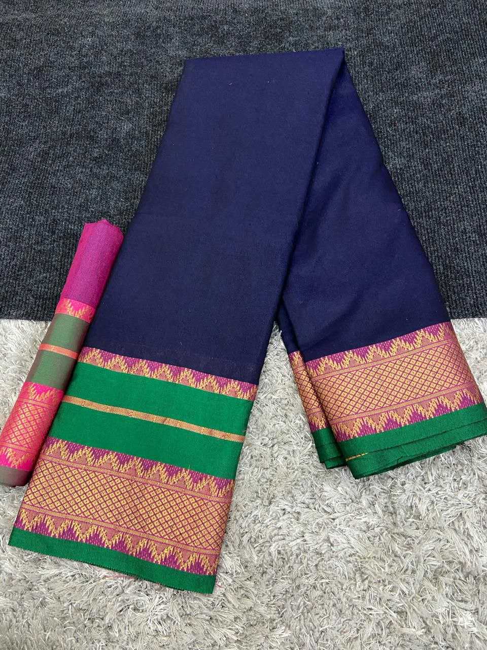 YNF COTTON SILK KESH245 RNF03 SAREES WHOLESALE JACQUARD ZARI BORDER COTTON SILK SAREES MANUFACTURER- Kapda Export