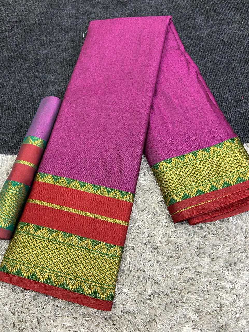 YNF COTTON SILK KESH245 RNF03 SAREES WHOLESALE JACQUARD ZARI BORDER COTTON SILK SAREES MANUFACTURER- Kapda Export