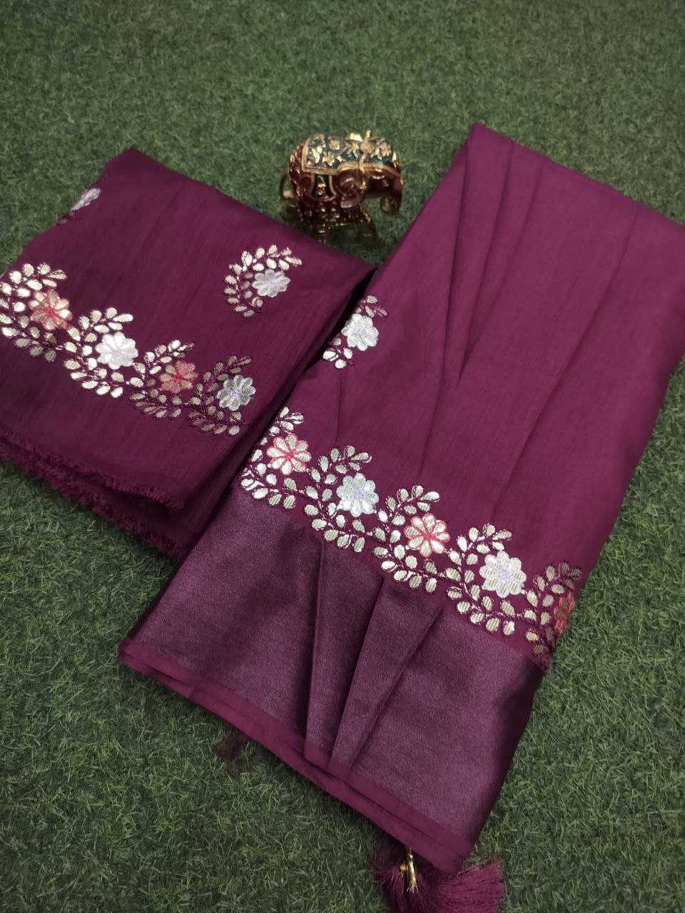 YNF DOLA SILK KESH179 AHB107 SILK SAREES WHOLESALE DOLA SILK ZARI BORDERED SILK MAROON SILK SAREES MANUFACTURER- Kapda Export