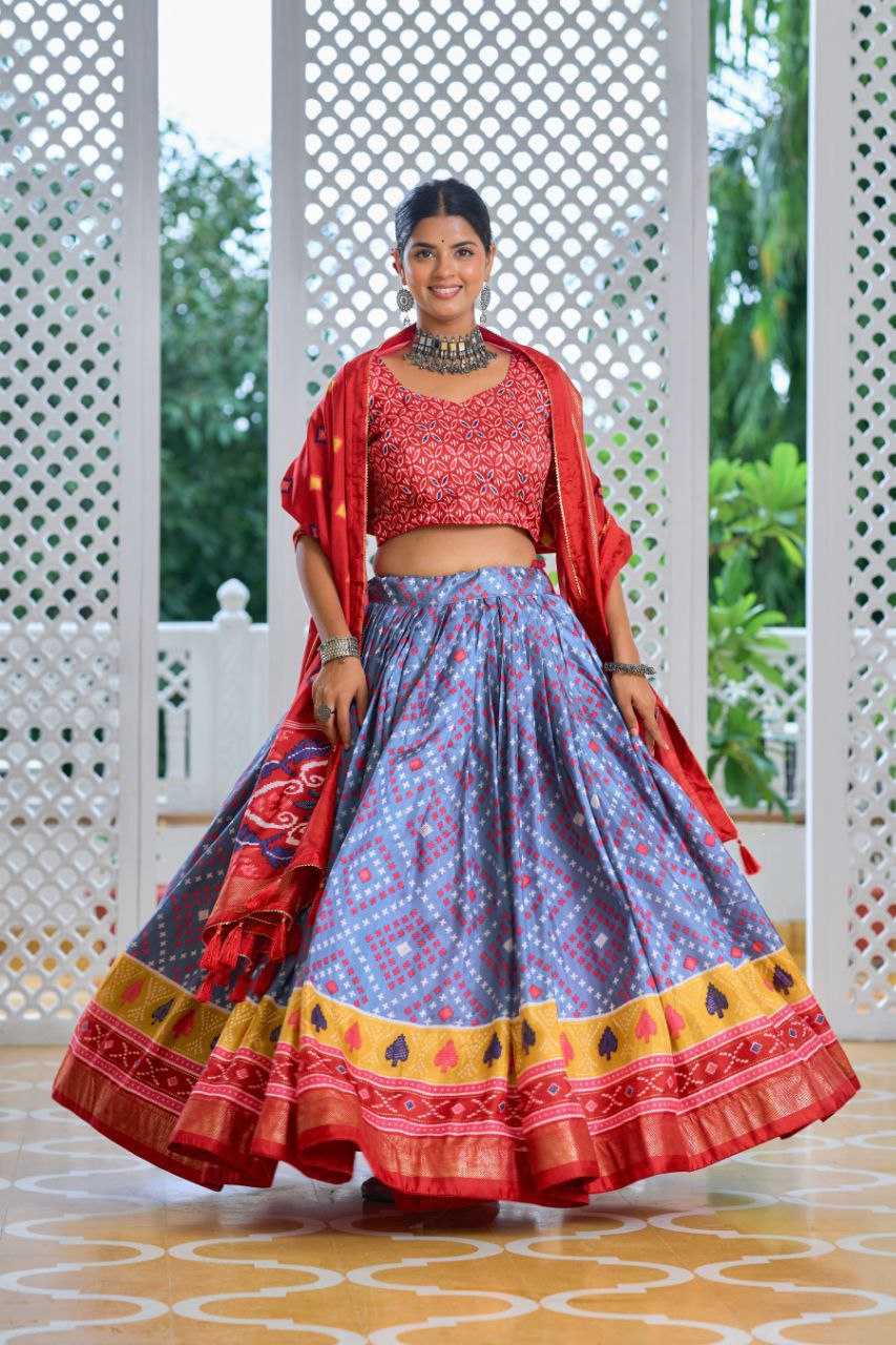 YNF DOLA SILK KESH243 Amisha LEHENGAS WHOLESALE SILK PRINTED LEHENGA WITH DUPTTA LEHENGAS MANUFACTURER- Kapda Export