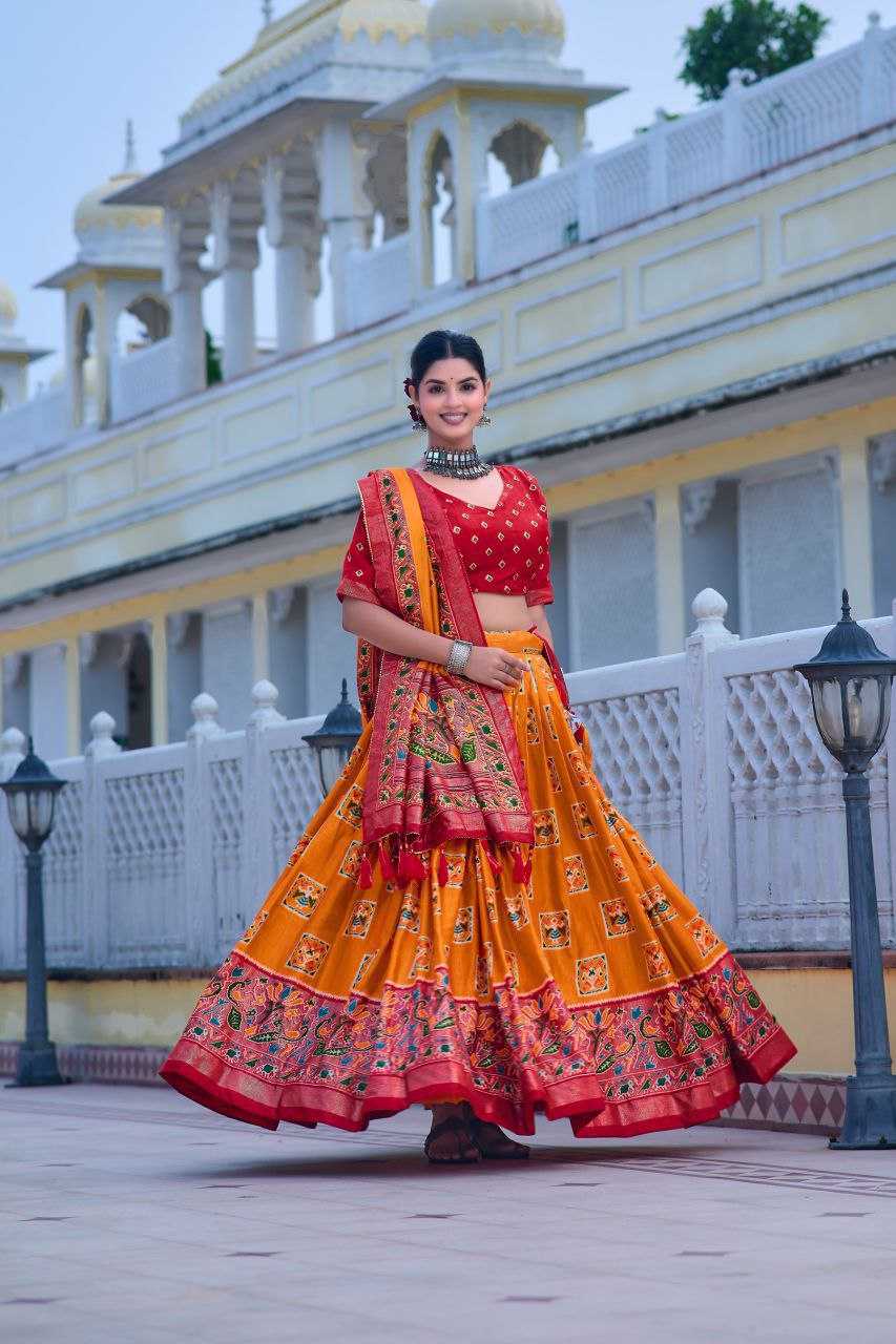 YNF DOLA SILK KESH243 Mor LEHENGAS WHOLESALE SILK PRINTED TRADITIONAL LEHENGA WITH DUPTTA LEHENGAS MANUFACTURER- Kapda Export