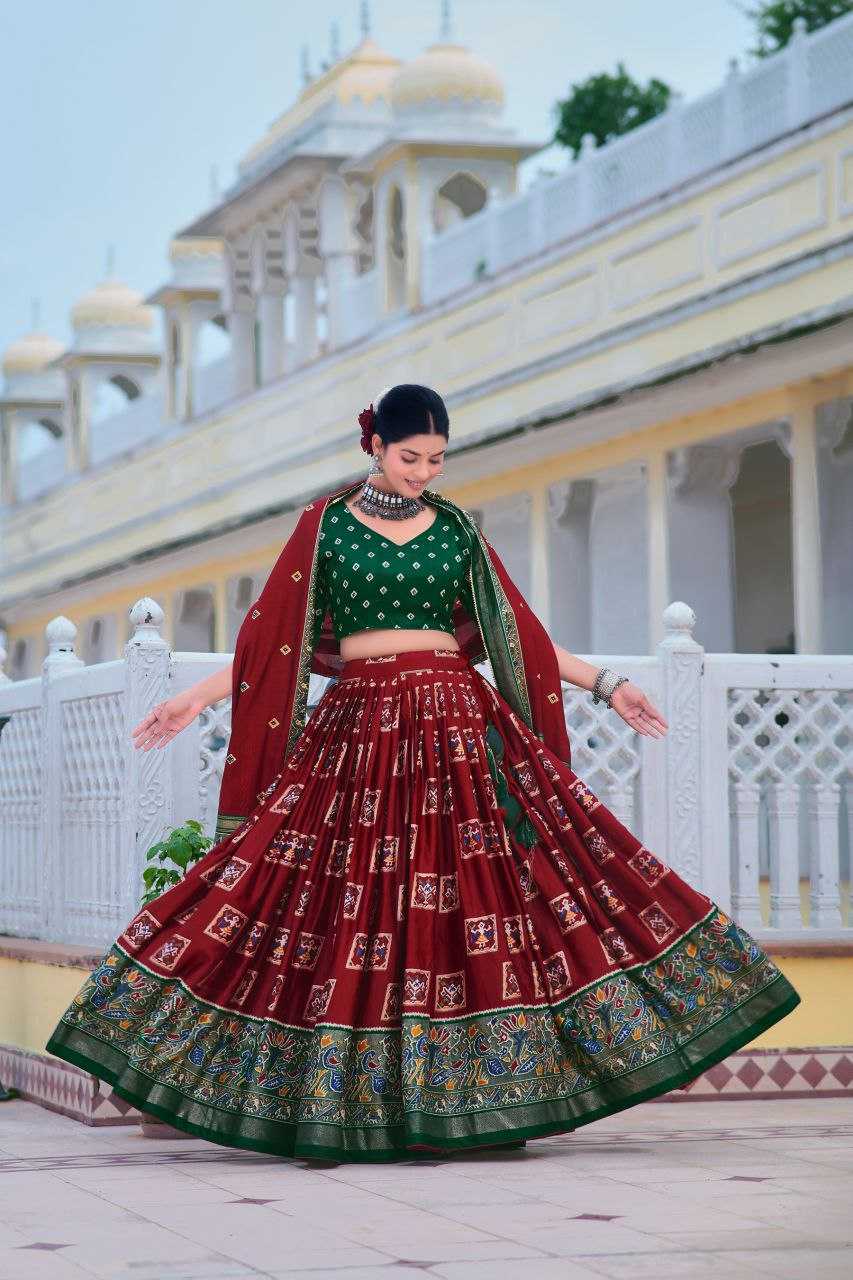 YNF DOLA SILK KESH243 Mor LEHENGAS WHOLESALE SILK PRINTED TRADITIONAL LEHENGA WITH DUPTTA LEHENGAS MANUFACTURER- Kapda Export