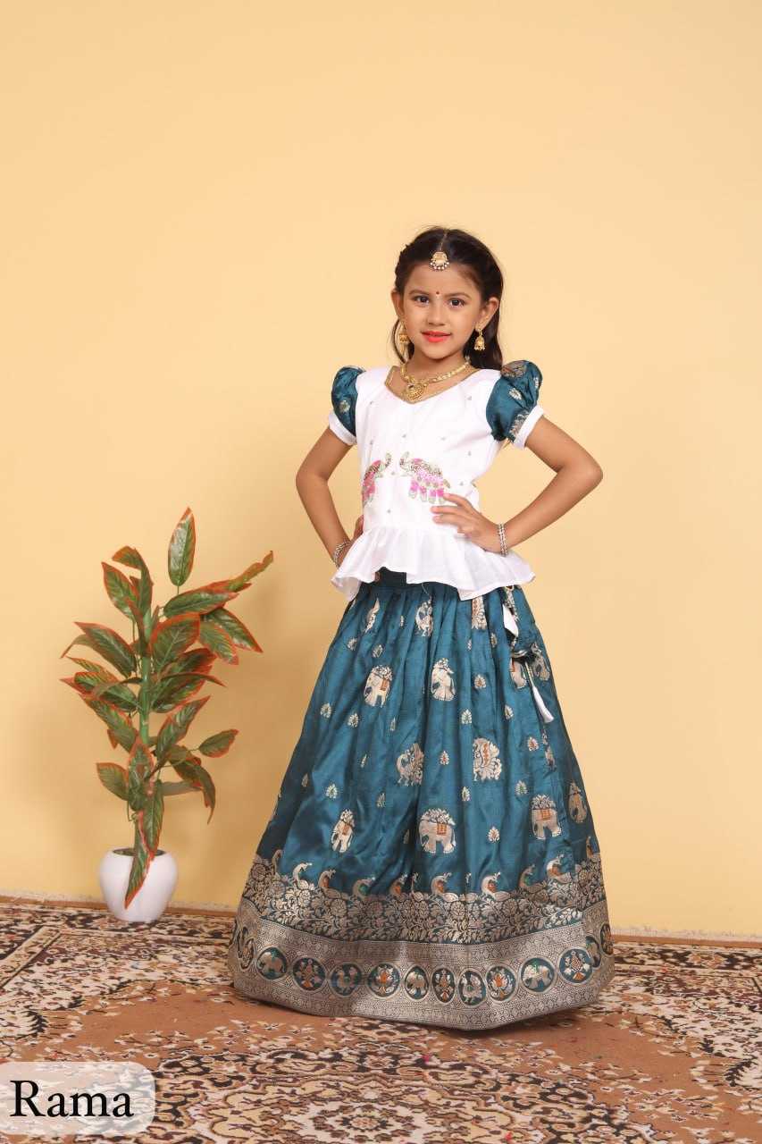 YNF DOLA SILK RIN192 8059 KIDS WEAR WHOLESALE KIDS LEHENGA KIDS TRADITIONAL OUTFITS KIDS LEHENGA CHOLI KIDS FESTIVE WEAR KIDS WEDDING OUTFITS MANUFACTURER- Kapda Export