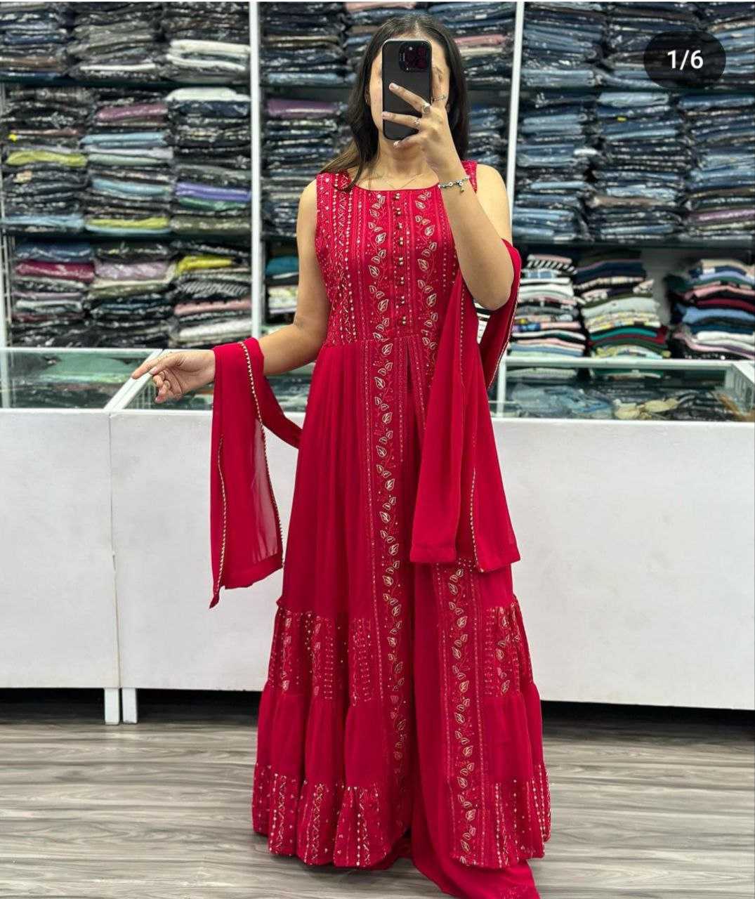 YNF FAUX BLOOMING KESH243 1025 GOWNS WHOLESALE EMBROIDERY LONG WEDDING SEQUNI GOWNS MANUFACTURER- Kapda Export