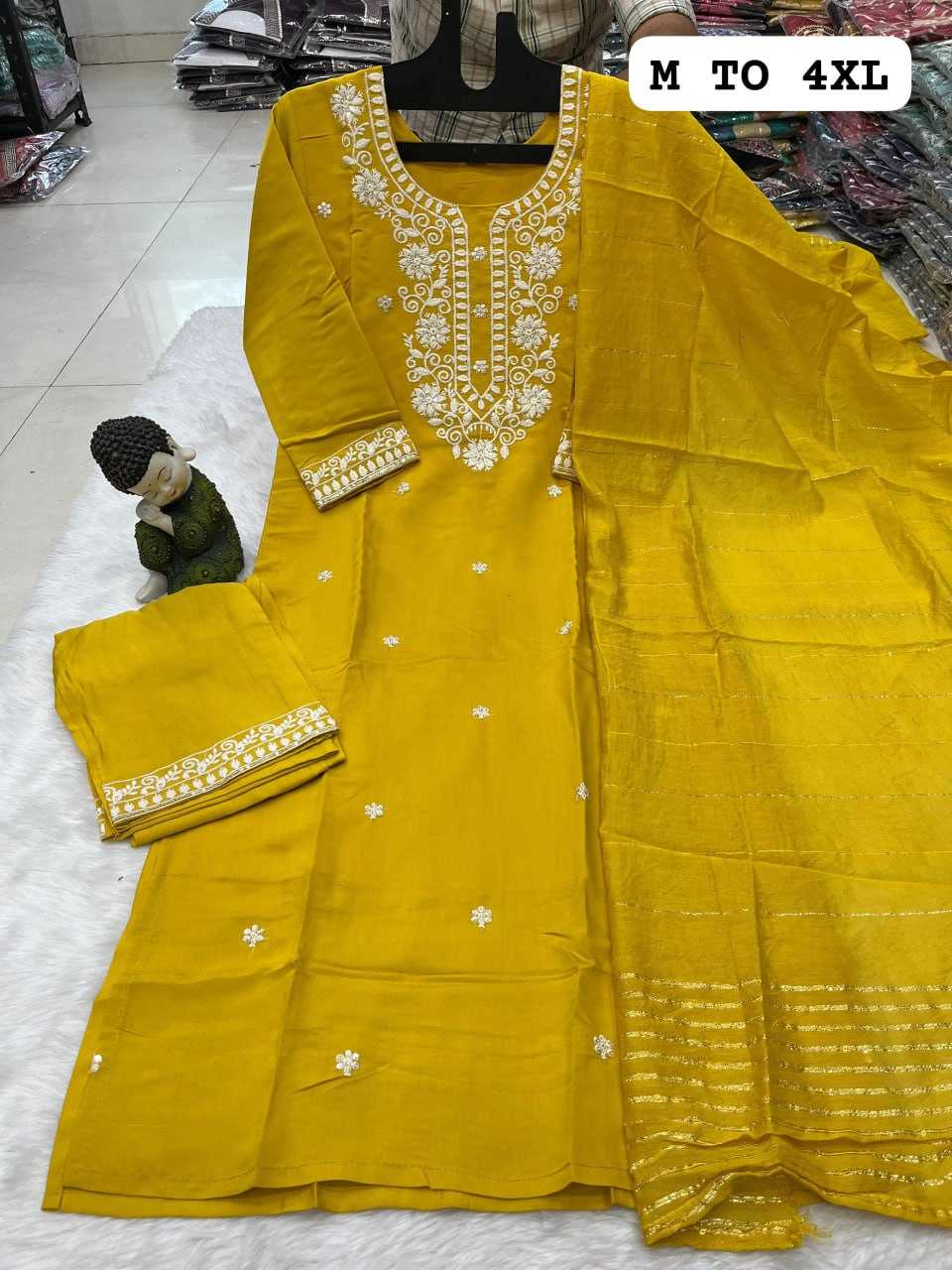 YNF HEAVY ROMAN SILK KESH258 VDA43 SUIT & DRESSES WHOLESALE EMBROIDEREY WEDDING LADIES SILK SUITS MANUFACTURE- Kapda Export