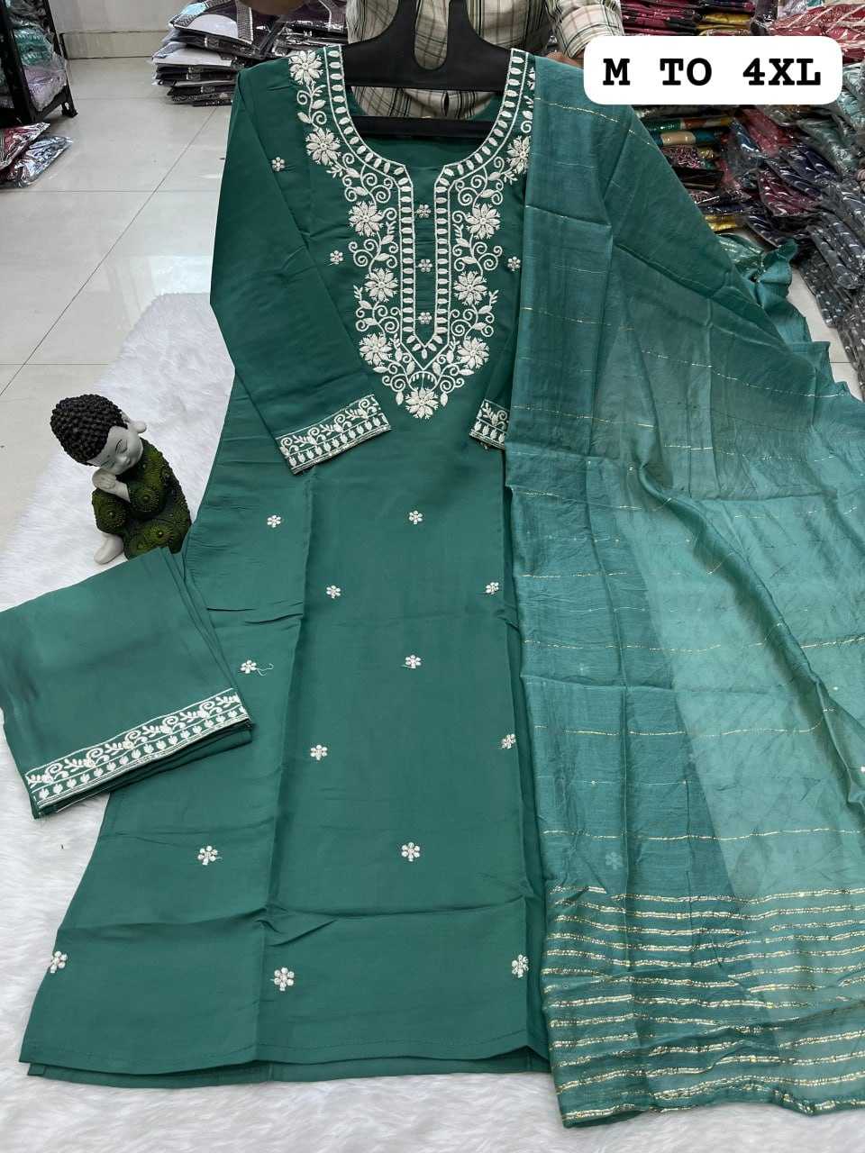 YNF HEAVY ROMAN SILK KESH258 VDA43 SUIT & DRESSES WHOLESALE EMBROIDEREY WEDDING LADIES SILK SUITS MANUFACTURE- Kapda Export