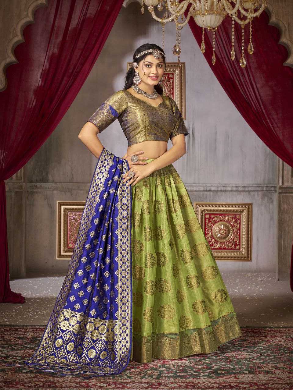 YNF JACQUARD KESH246 SHREE LEHENGAS WHOLESALE TRADITIONAL LEHENGA SILK ZARI WORK LEHENGAS MANUFACTURER- Kapda Export