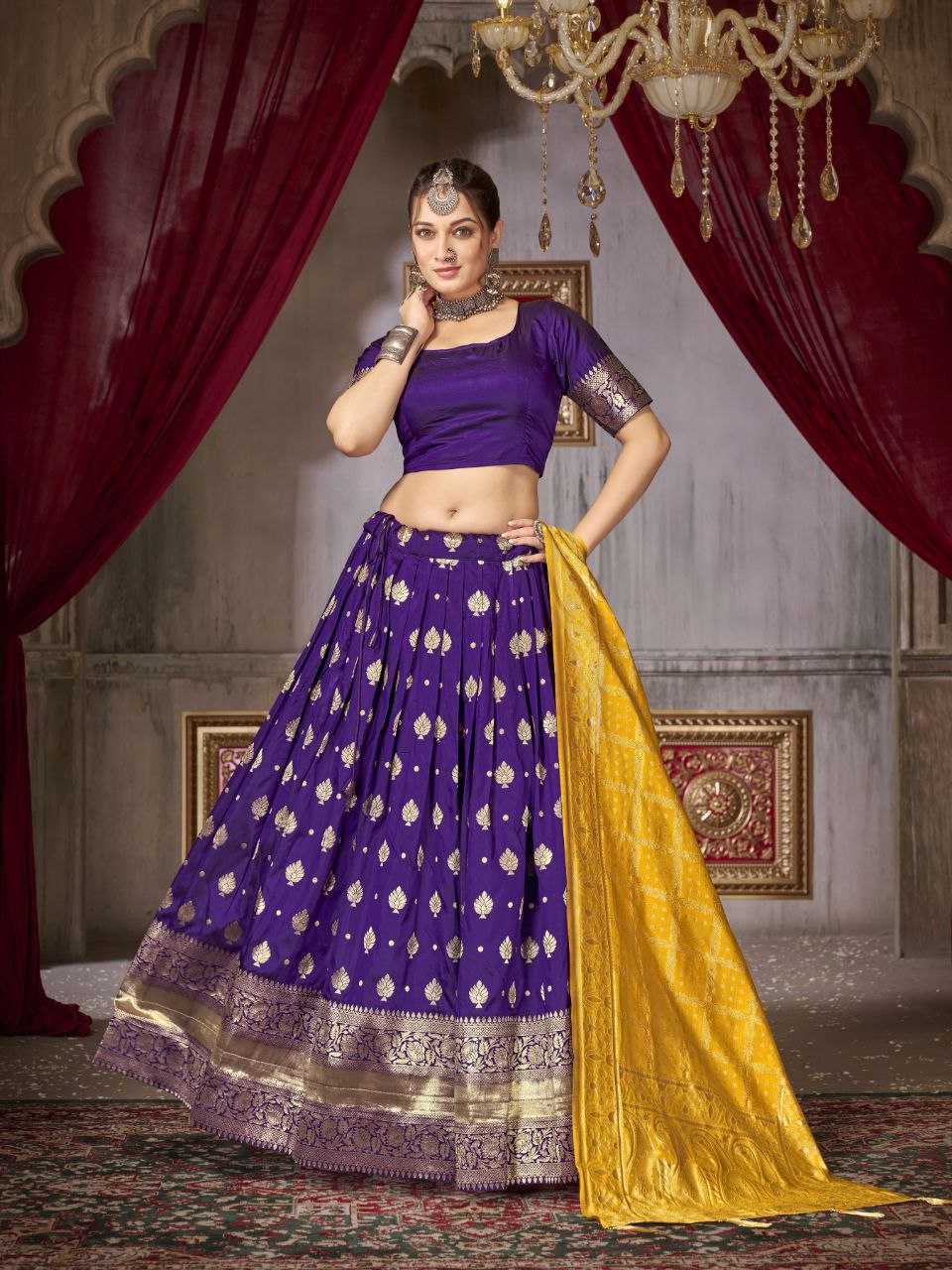 YNF JACQUARD KESH246 SHREE LEHENGAS WHOLESALE TRADITIONAL LEHENGA SILK ZARI WORK LEHENGAS MANUFACTURER- Kapda Export