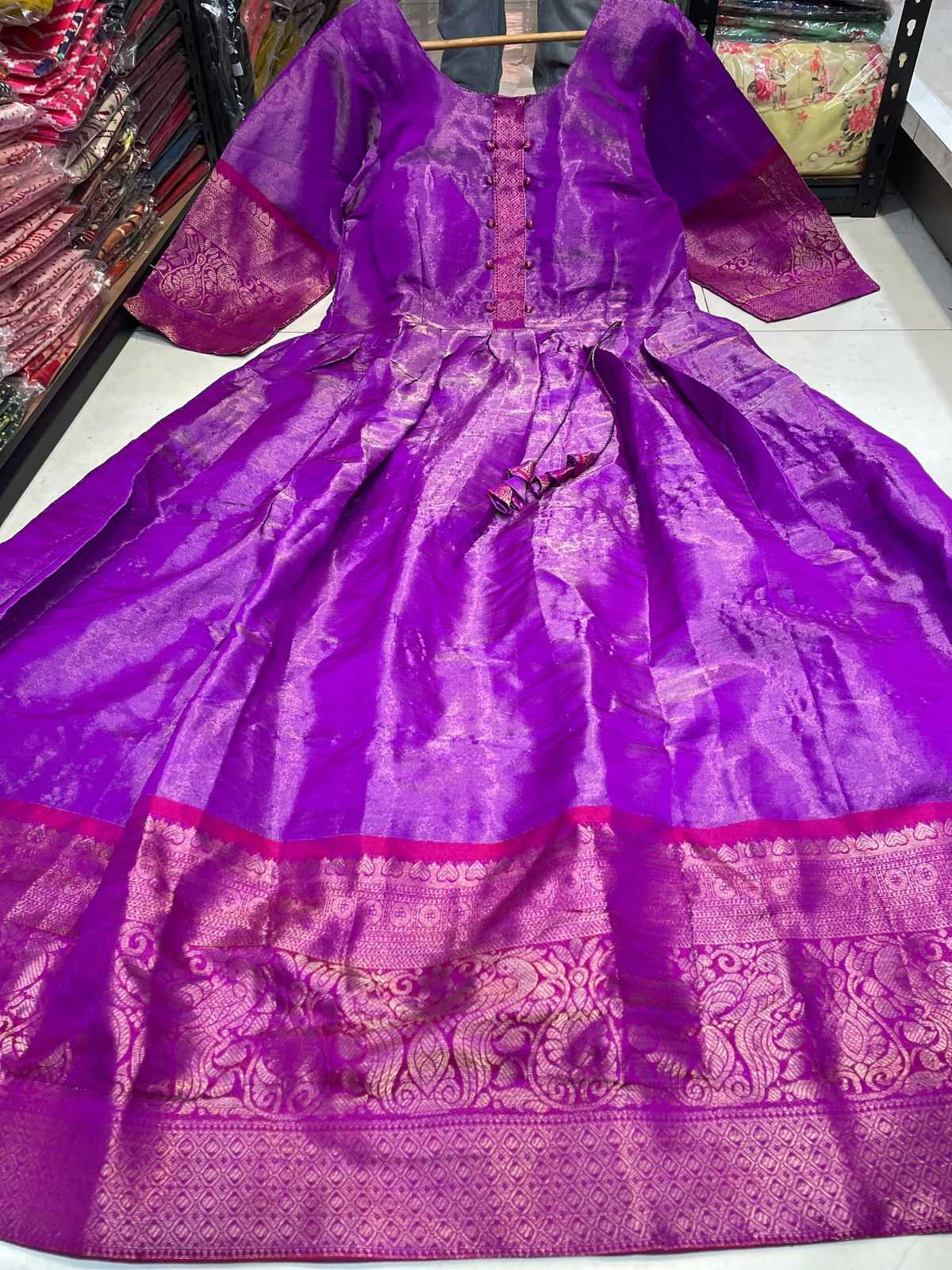 YNF JACQURD KESH255 ETF07 GOWNS WHOLESALE FANCY LONG SILK GOWNS MANUFACTURER- Kapda Export