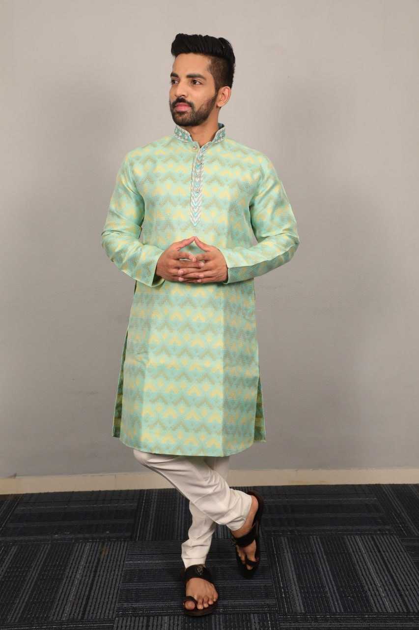 YNF JEQUARD SILK RIN111 MORPANKH MENS WEAR WHOLESALE COTTON  MEN KURTA PAJAMA EMANUFACTURER- Kapda Export