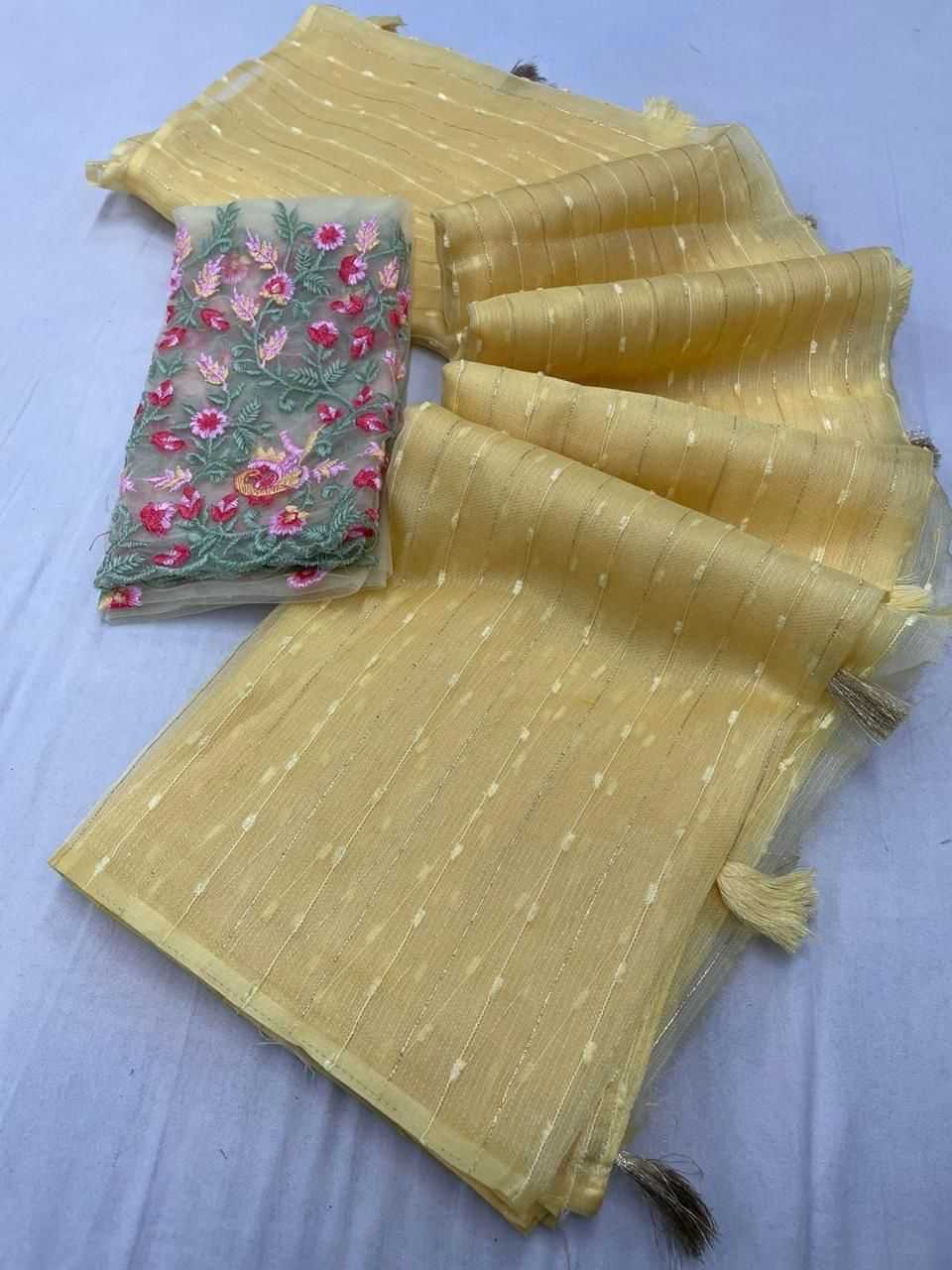 YNF JUTE KESH255 ETF04 SAREES WHOLESALE SEQUENCE TRADITIONAL EMBROIDERY LADIES SAREES MANUFACTURER- Kapda Export