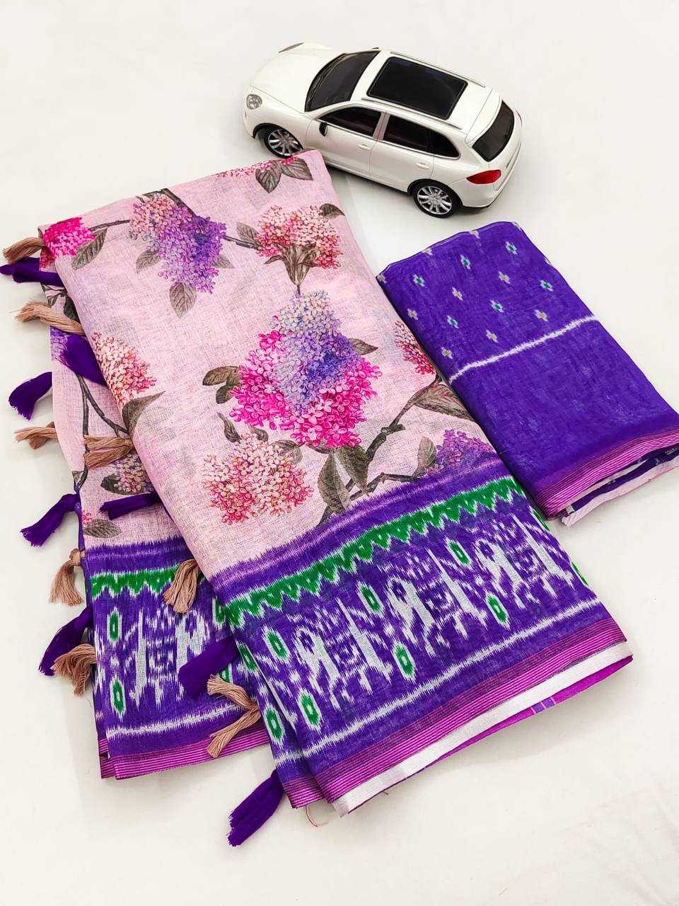 YNF LINEN KESH223 258 SAREES WHOLESALE OFFICE WEAR COTTON PRINTED LINEN SAREES MANUFACTURER- Kapda Export