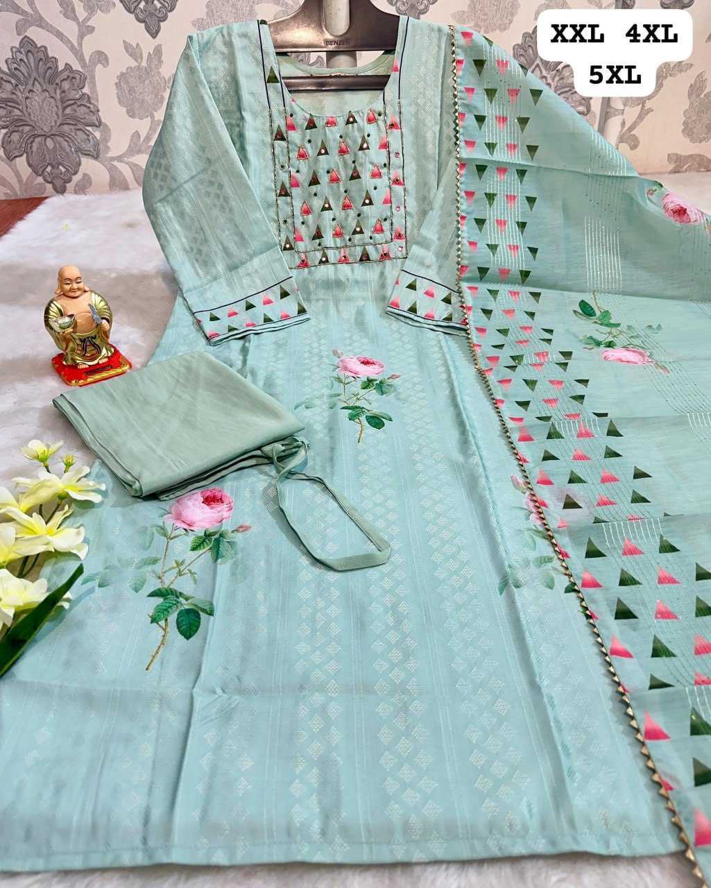 YNF MUSLIN KESH256 RNF21 SUITS & DRESSES WHOLESALE DESIGNER PRINTED CHANDERI WEDDING LADIES SILK SUITS MANUFACTURE- Kapda Export