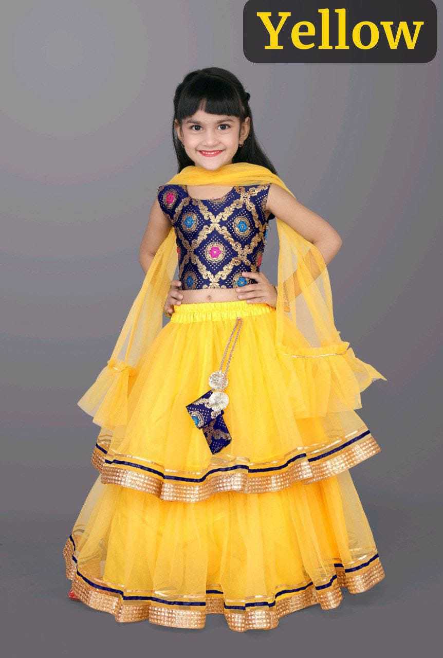 YNF NET KESH255 ETF16 KIDS WEAR WHOLESALE KIDS LEHENGA KIDS LEHENGA CHOLI KIDS FESTIVE WEAR KIDS WEDDING OUTFITS MANUFACTURER- Kapda Export